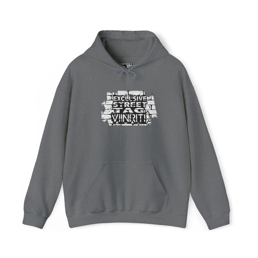 VIINRITI Exclusive Hoodie — Grunge Script 'United' Brick Wall Graphic