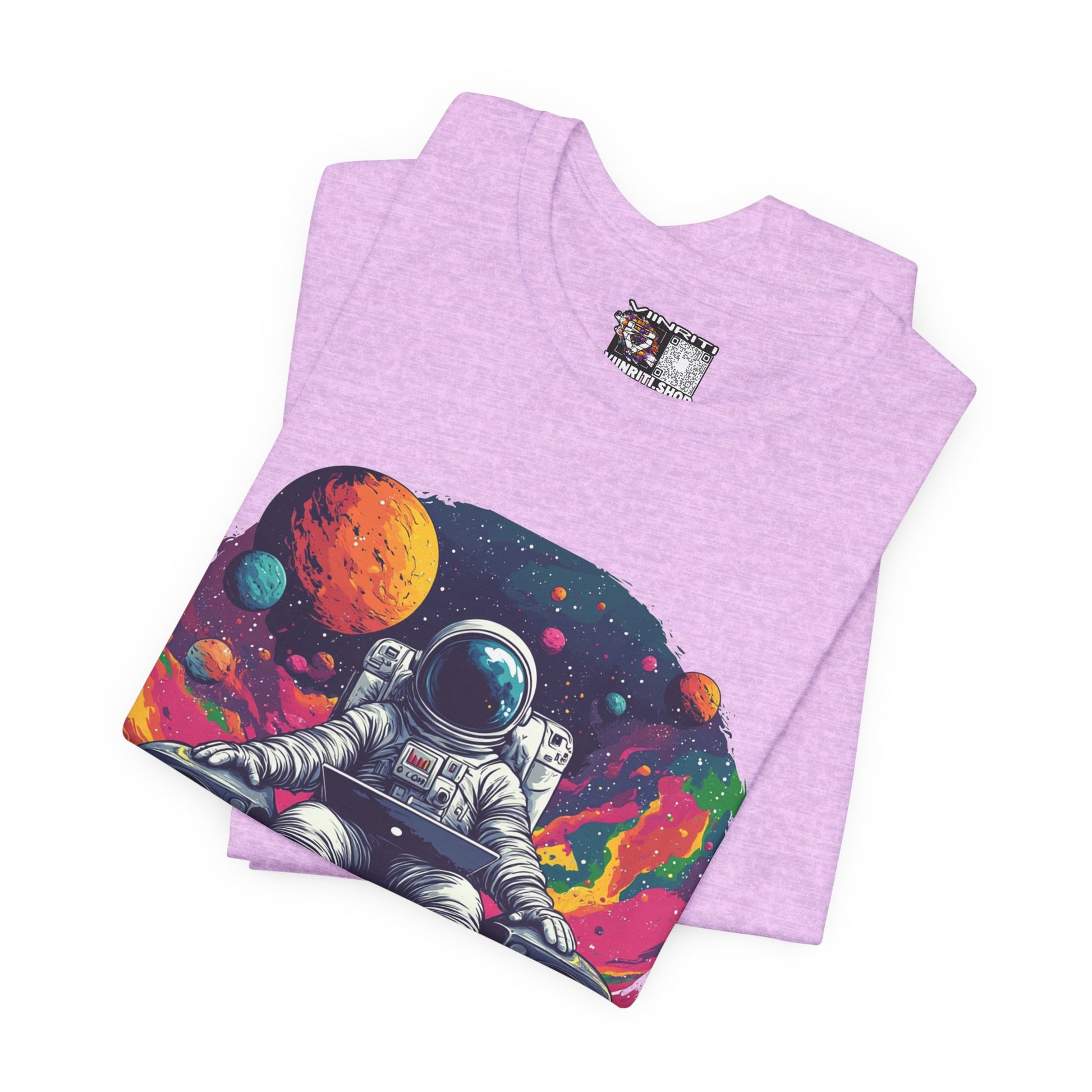 Cosmic Beats Astronaut Tee - Unisex Short Sleeve T-Shirt