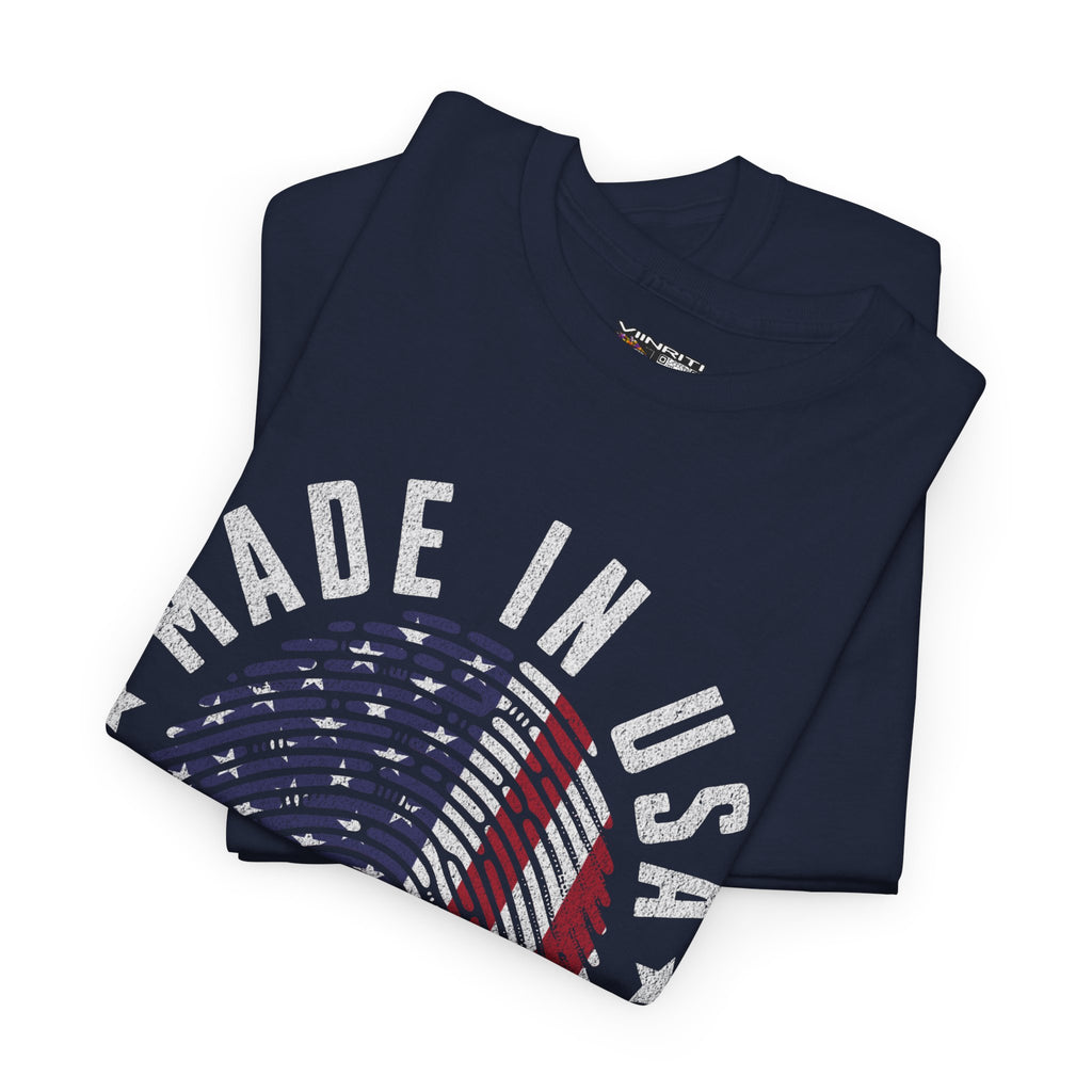 "Patriotic Unisex Heavy Cotton Tee | Made in USA T-Shirt, Graphic Tee for Independence Day, Casual Wear, Gift Idea, American Pride