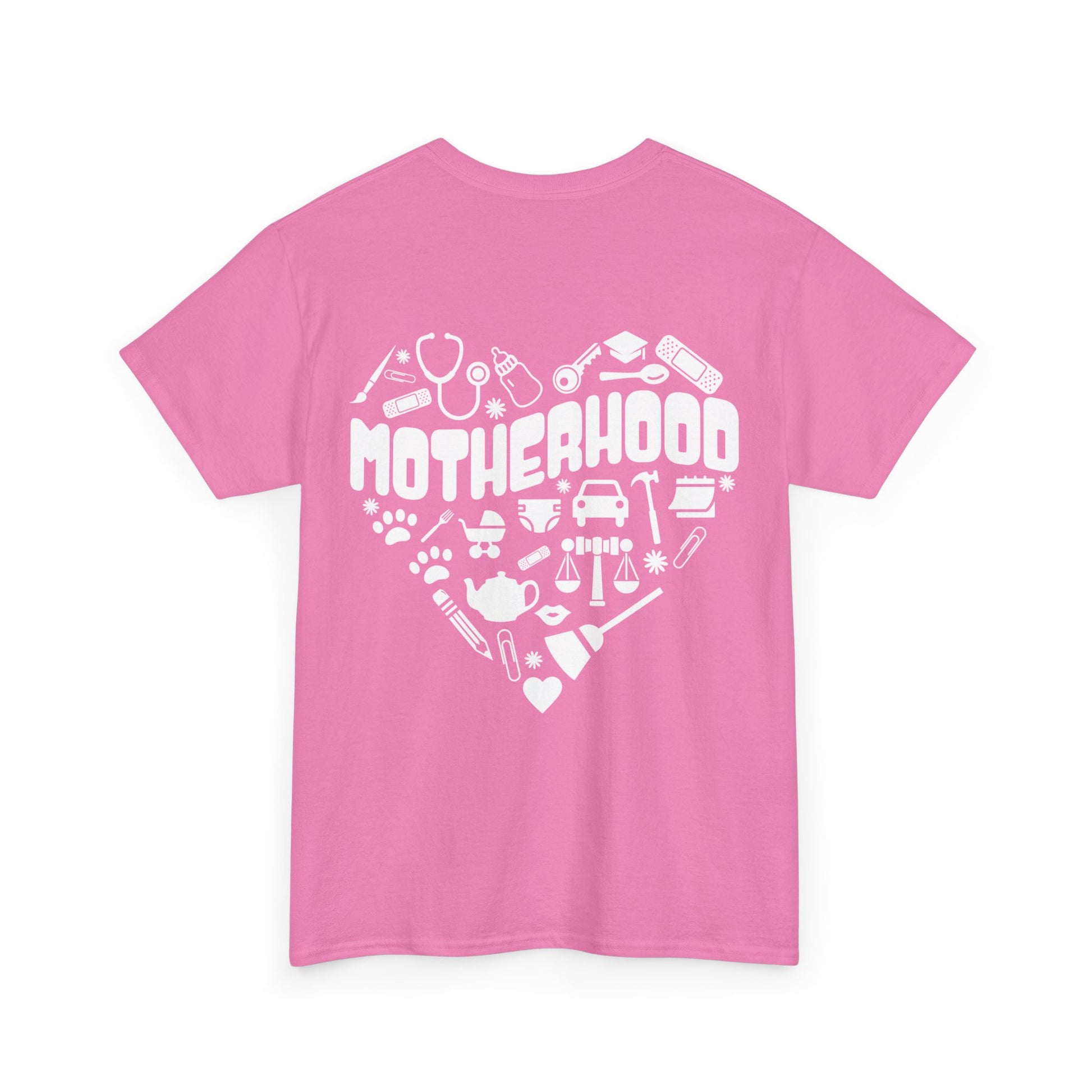 Motherhood Heart Tee — Mom Life Graphic T-Shirt