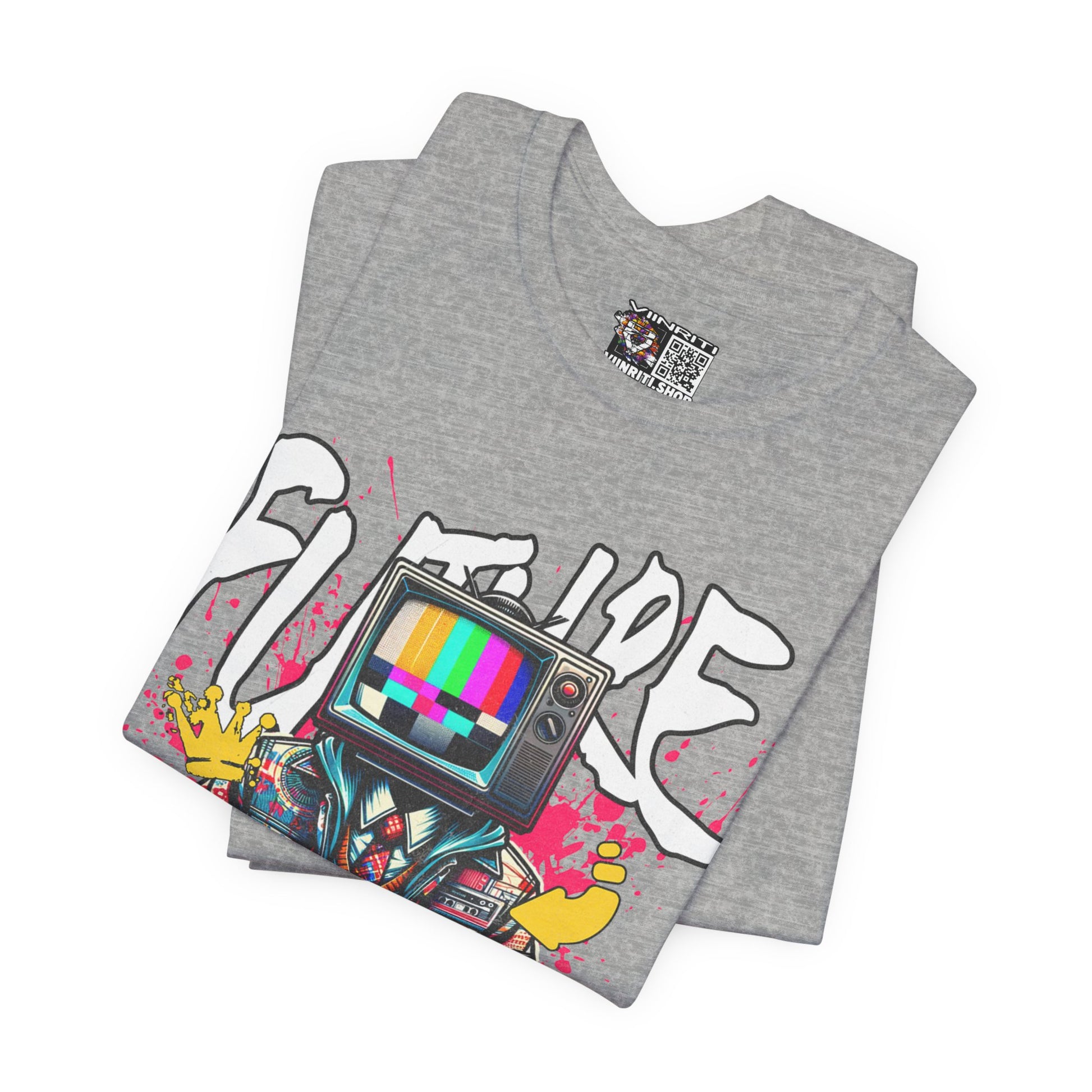 """"" VIINRITI  EXCLUSIVE Retro TV Robot Graphic Tee — "Vibe In Reset" Streetwear T-Shirt