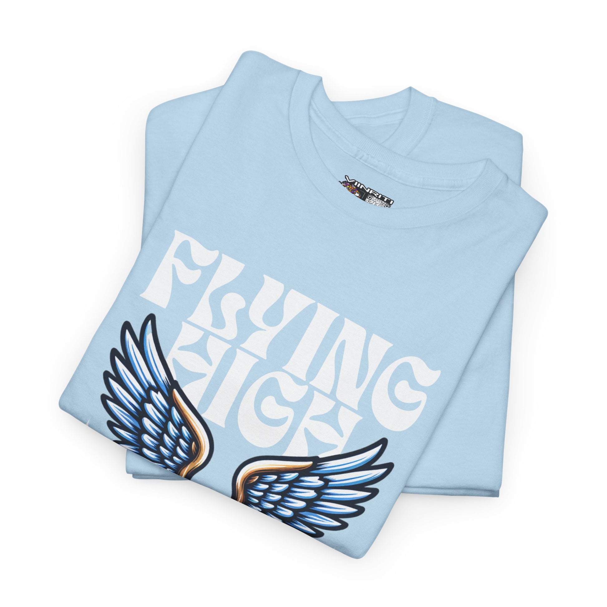 ""Flying High Knowledge T-Shirt — Vintage Winged Book Graphic Tee