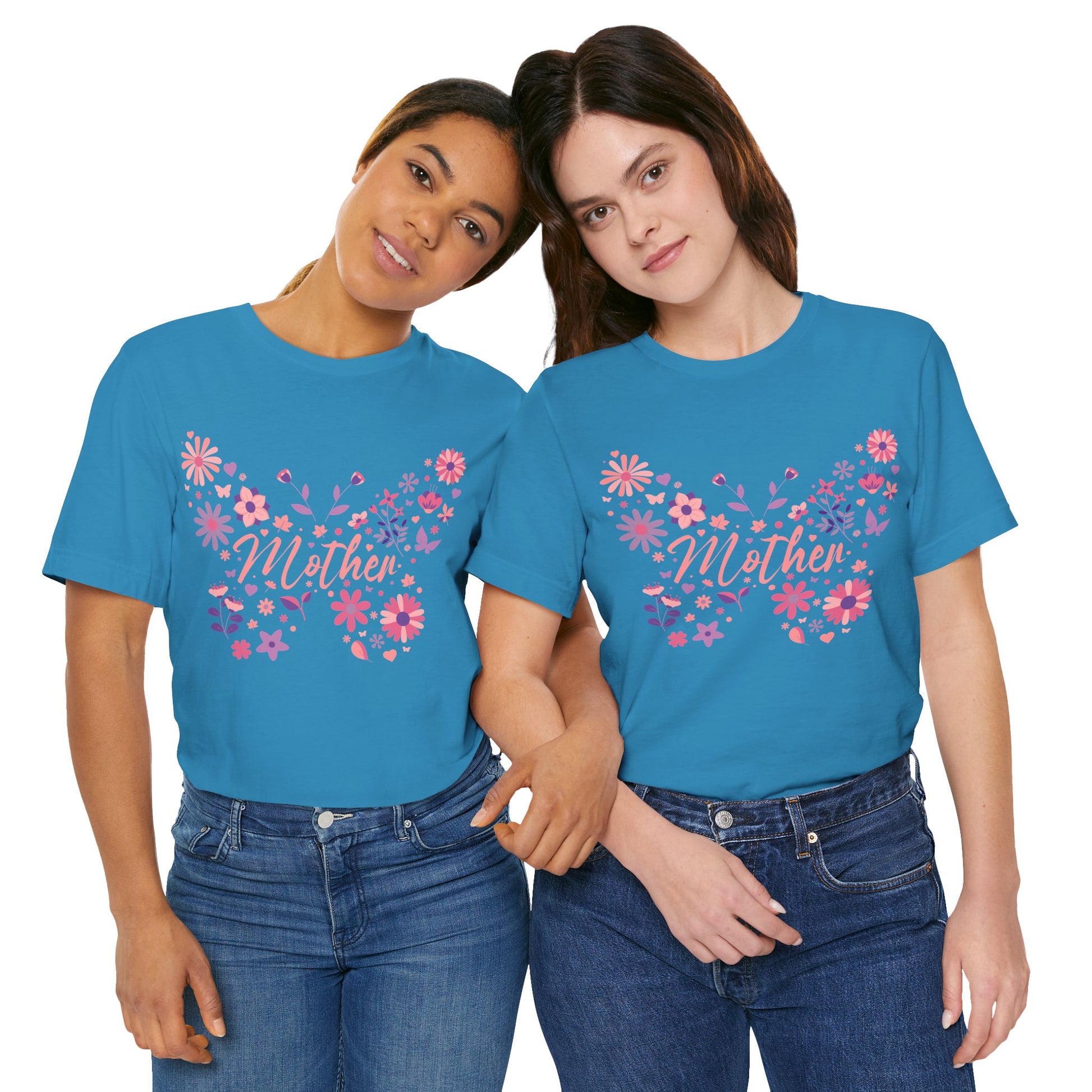Butterfly Mother T-Shirt,Tee for Mom, Floral Gift, Birthday Present, Mother's Day Apparel, Cute Butterfly Design