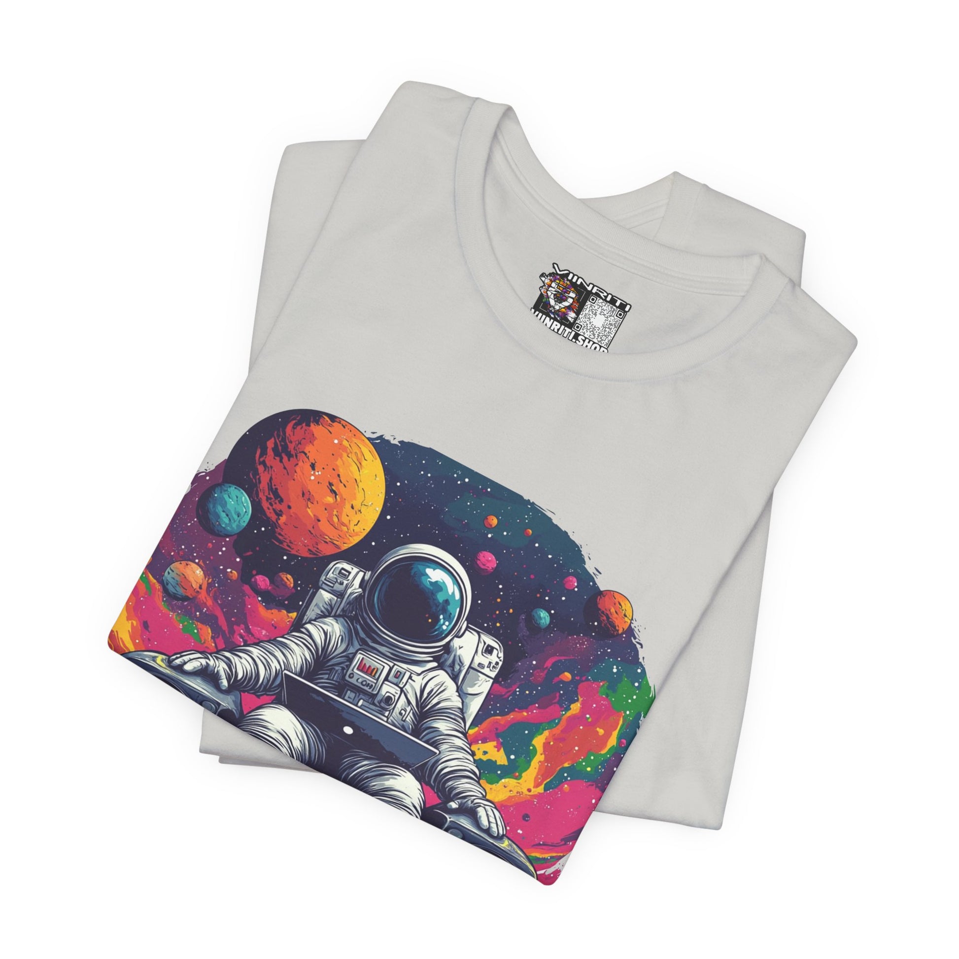 Cosmic Beats Astronaut Tee - Unisex Short Sleeve T-Shirt