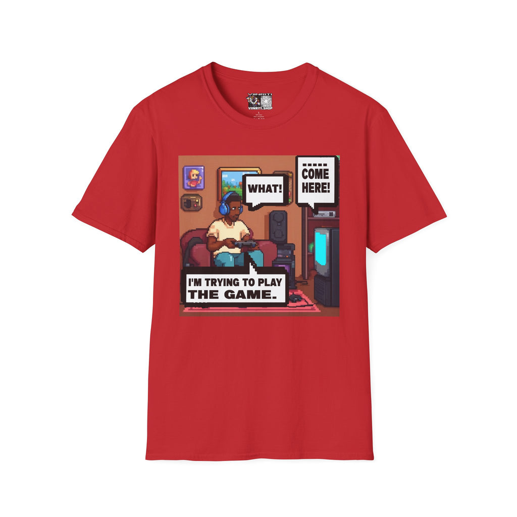 Gamer Comic Tee — "I'm Trying to Play the Game" Graphic T-Shirt