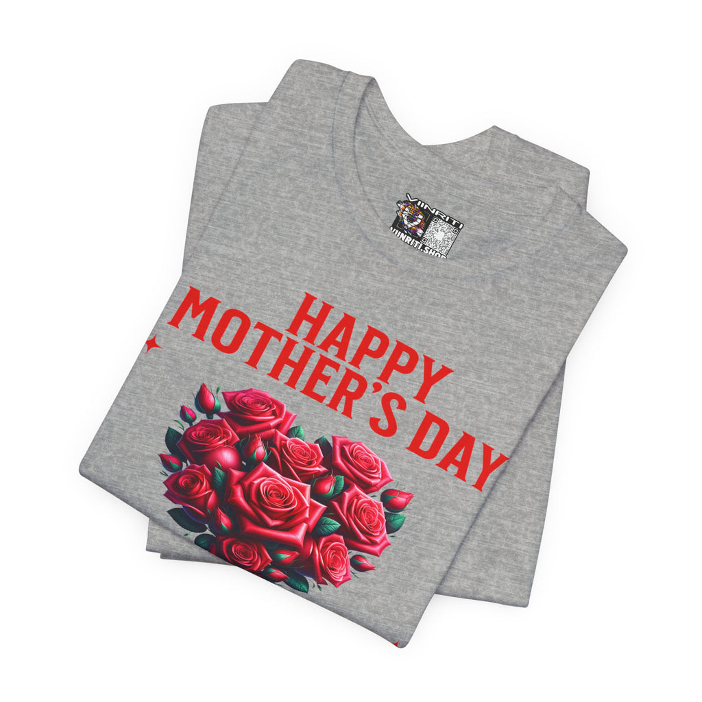 Mother's Day Rose Heart Tee — Personalized "Happy Mother's Day" Shirt