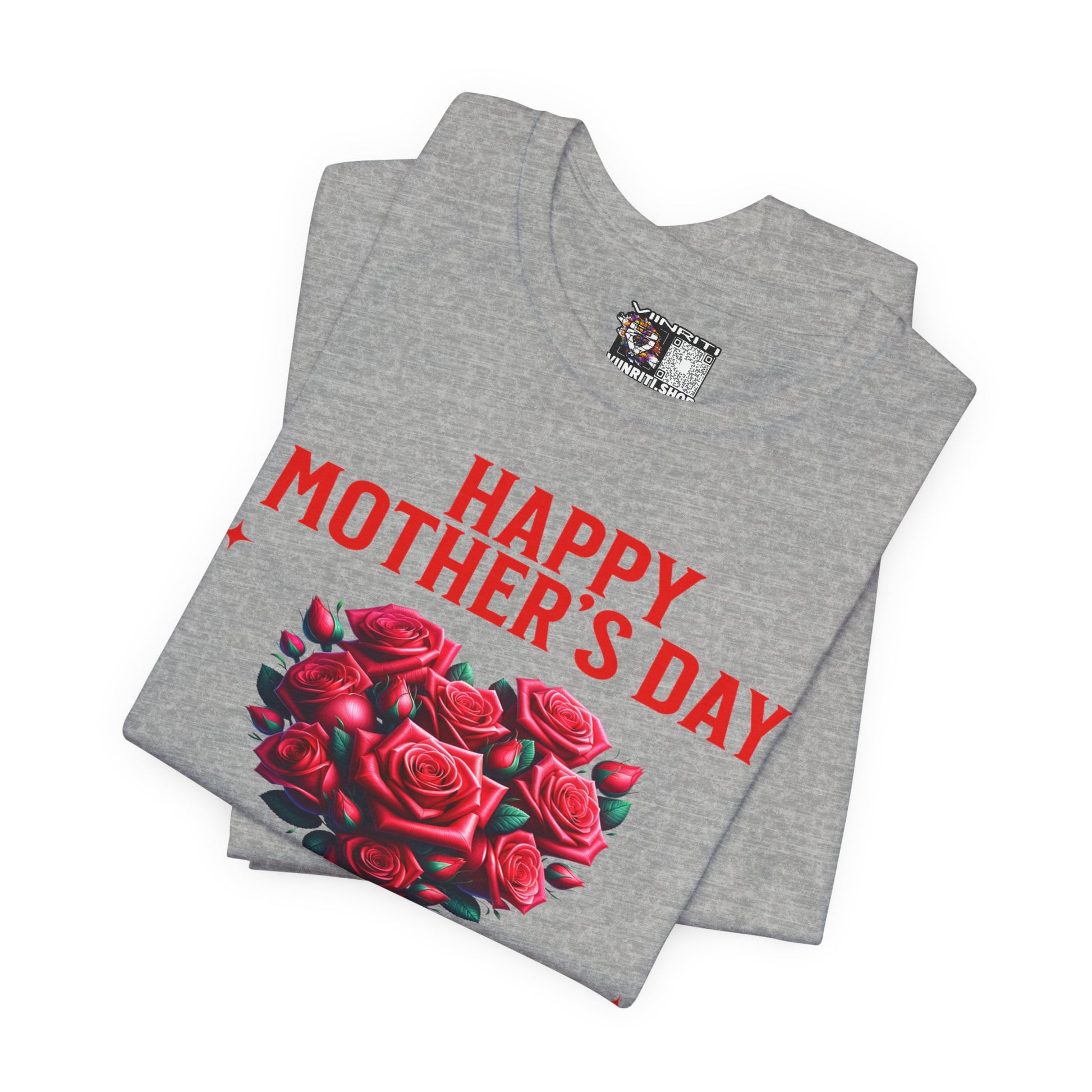 Mother's Day Rose Heart Tee — Personalized "Happy Mother's Day" Shirt