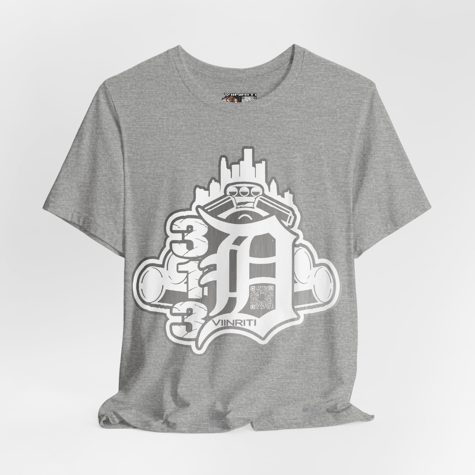 Detroit Vintage Logo T-Shirt — D City Skyline Emblem