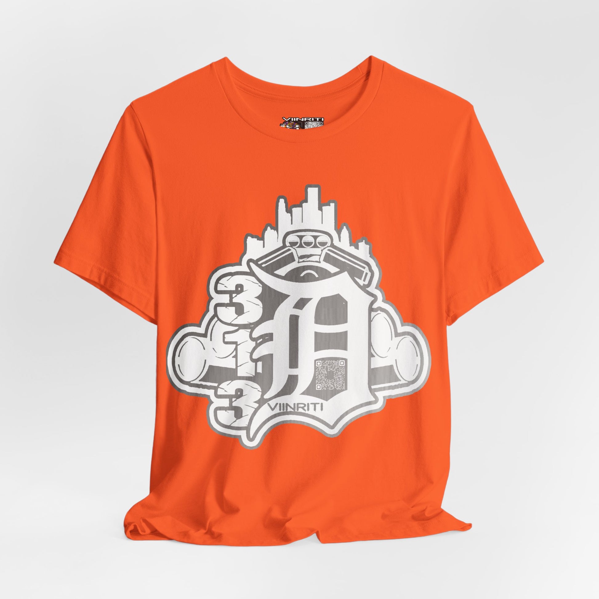 Detroit Vintage Logo T-Shirt — D City Skyline Emblem