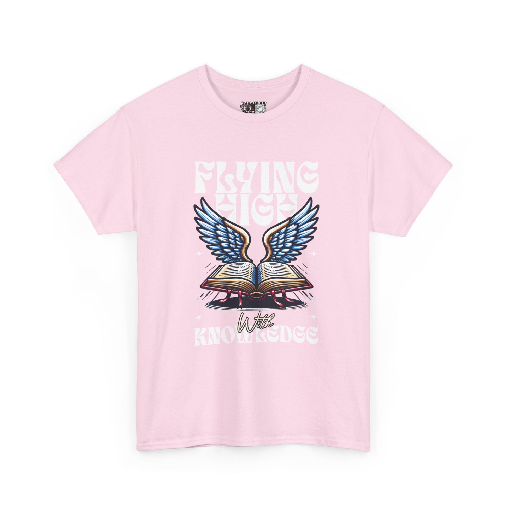 ""Flying High Knowledge T-Shirt — Vintage Winged Book Graphic Tee