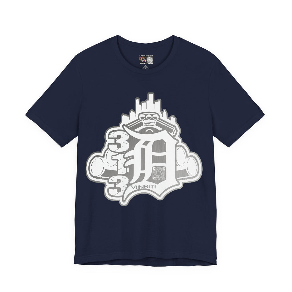 Detroit Vintage Logo T-Shirt — D City Skyline Emblem