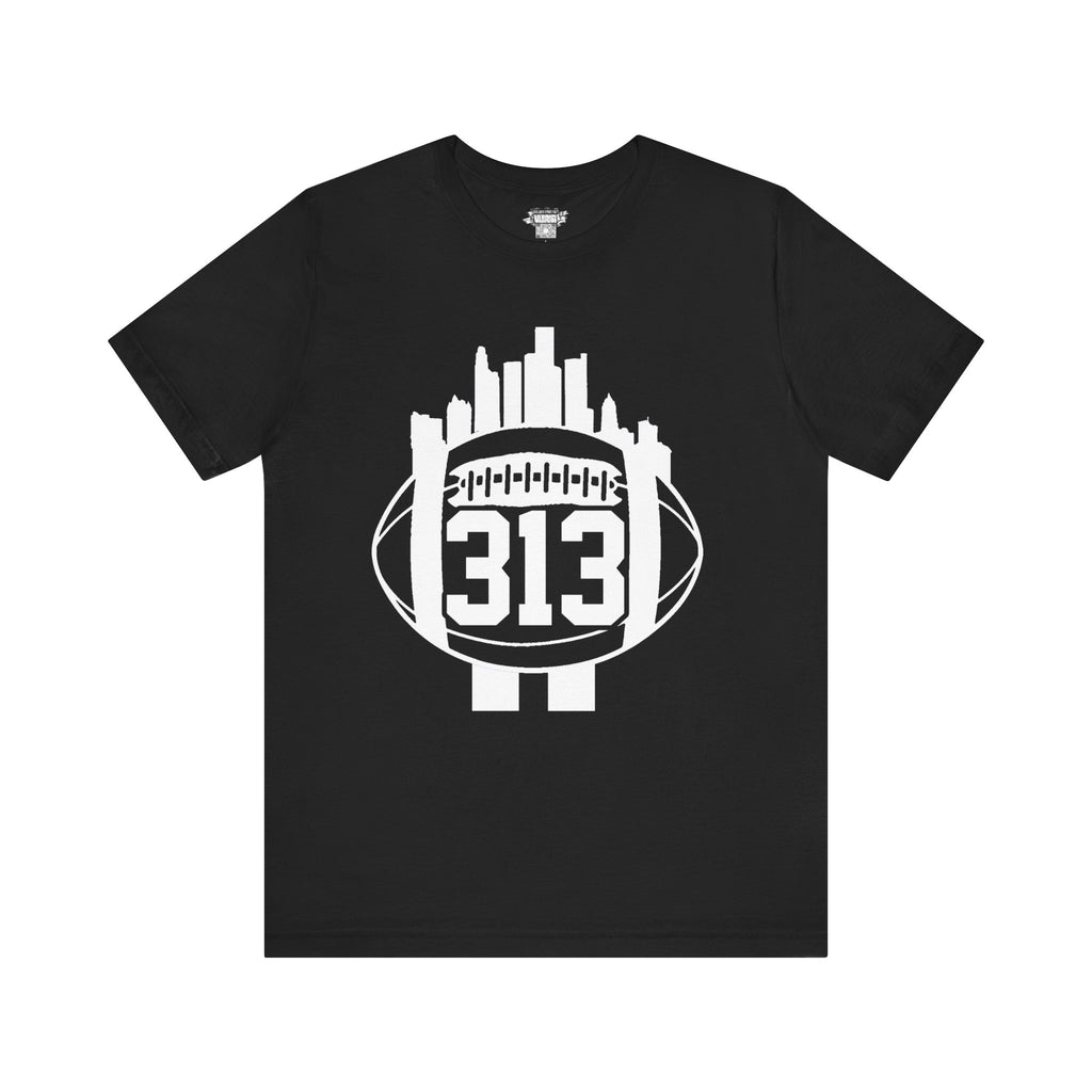Detroit 313 Football Skyline T-Shirt