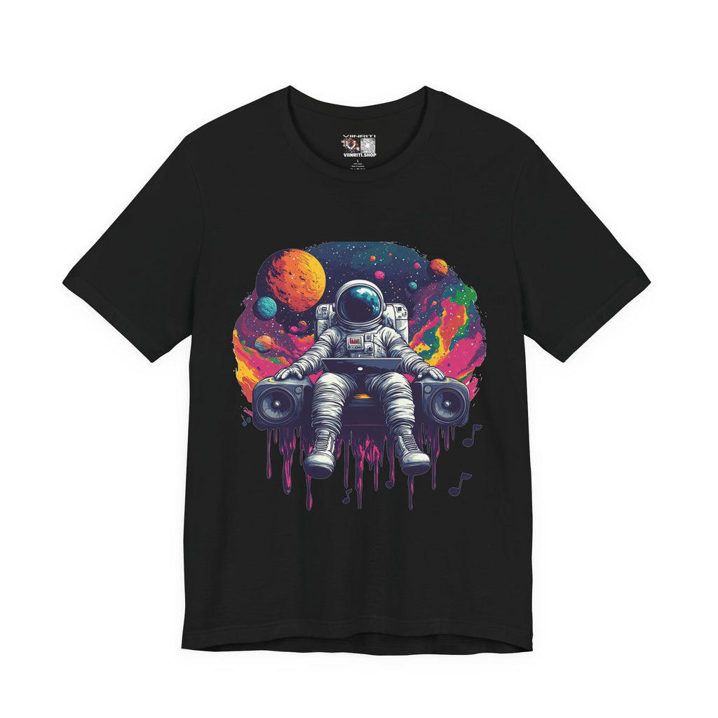 Cosmic Beats Astronaut Tee - Unisex Short Sleeve T-Shirt