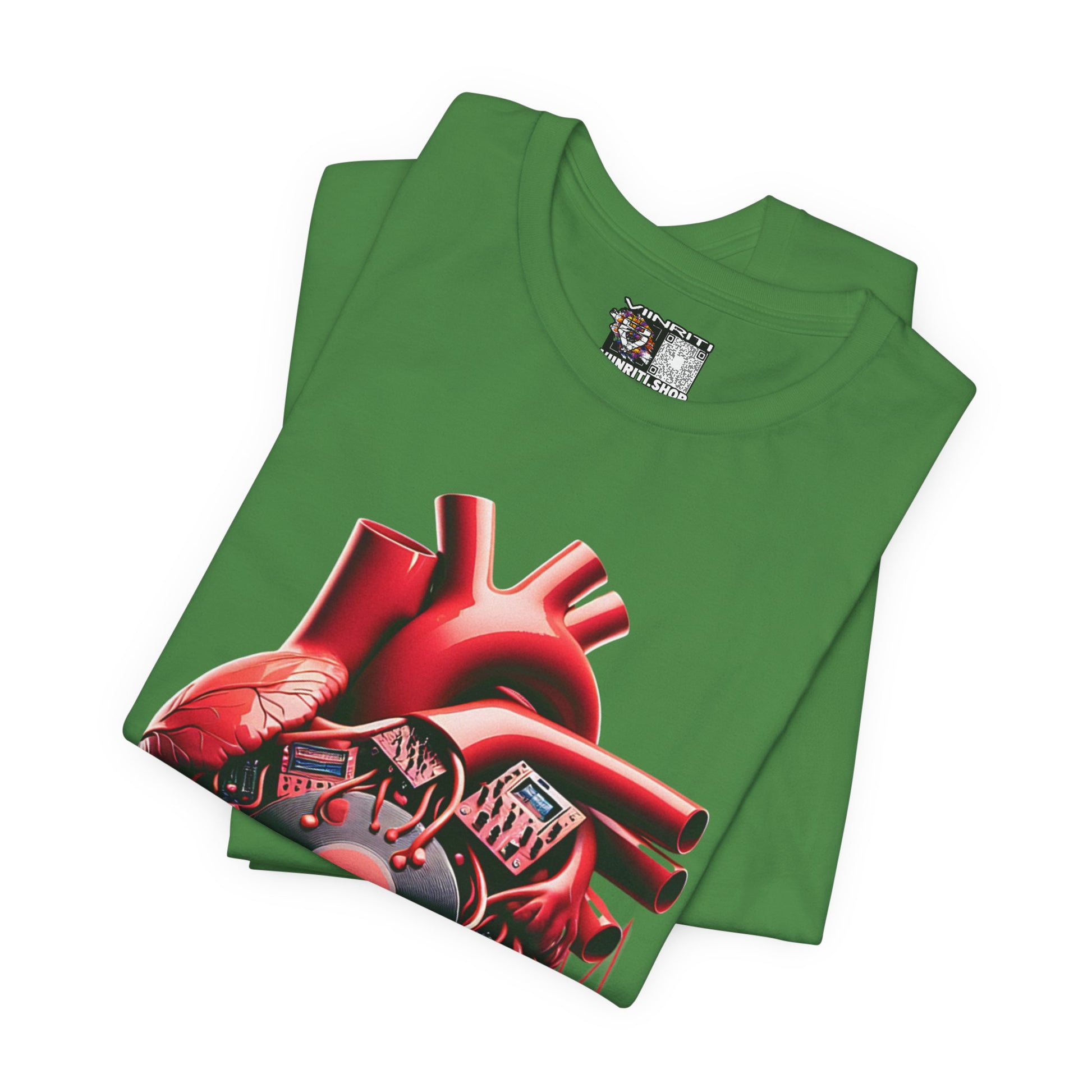 Heart Beat Vinyl Tee — Anatomical Heart Record T-Shirt