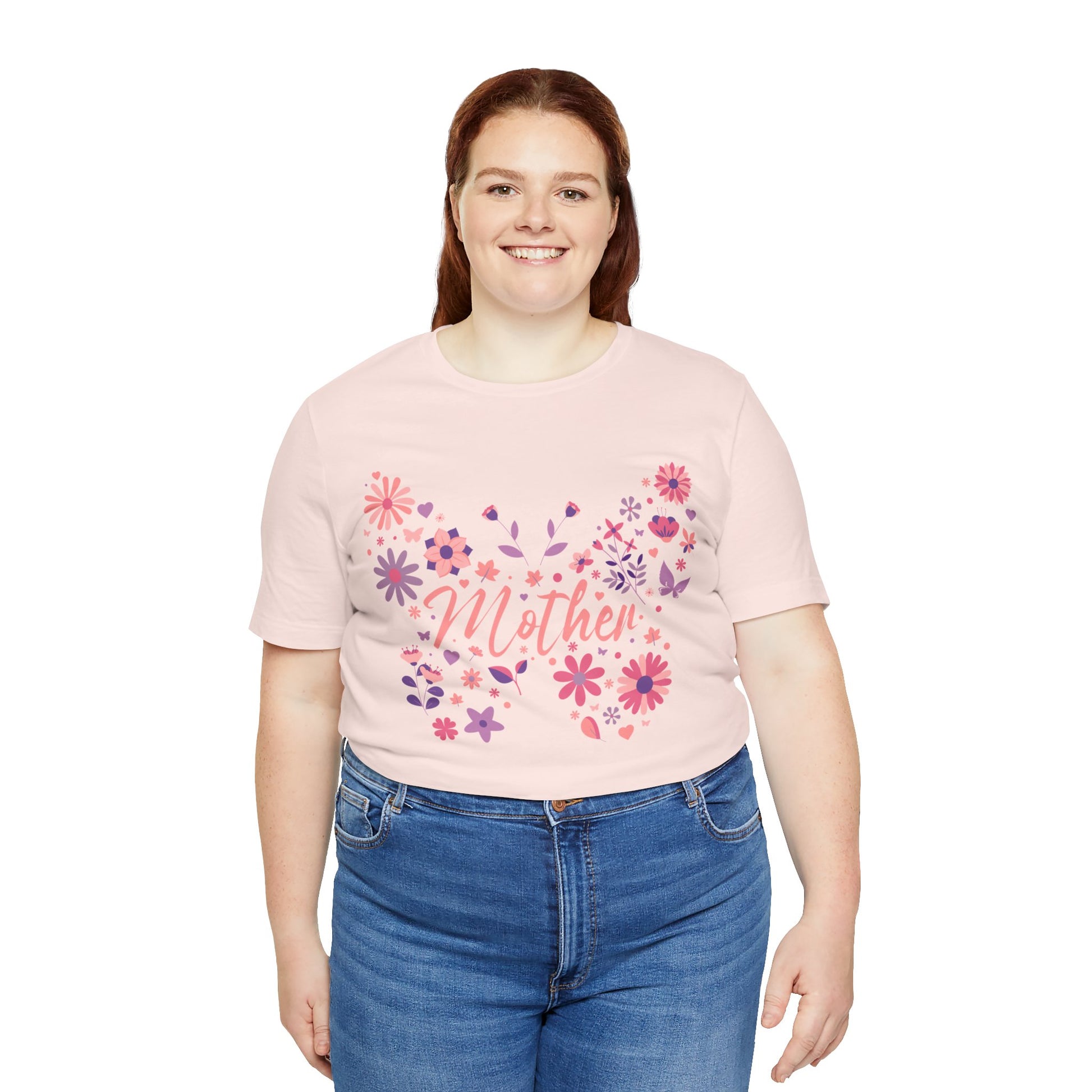 Butterfly Mother T-Shirt,Tee for Mom, Floral Gift, Birthday Present, Mother's Day Apparel, Cute Butterfly Design