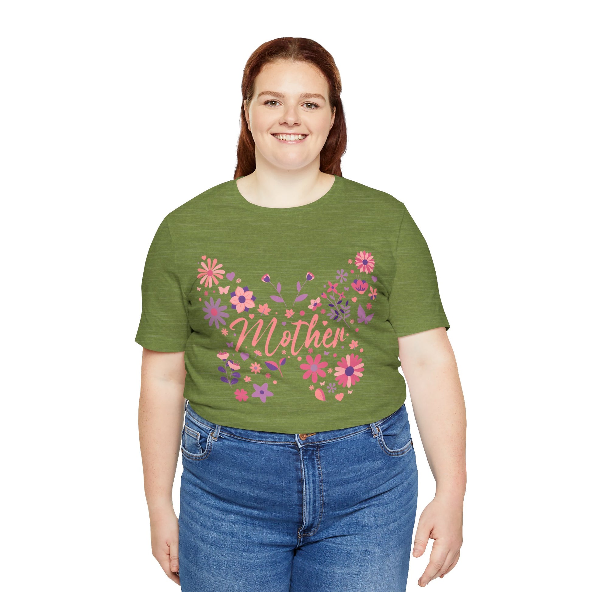 Butterfly Mother T-Shirt,Tee for Mom, Floral Gift, Birthday Present, Mother's Day Apparel, Cute Butterfly Design