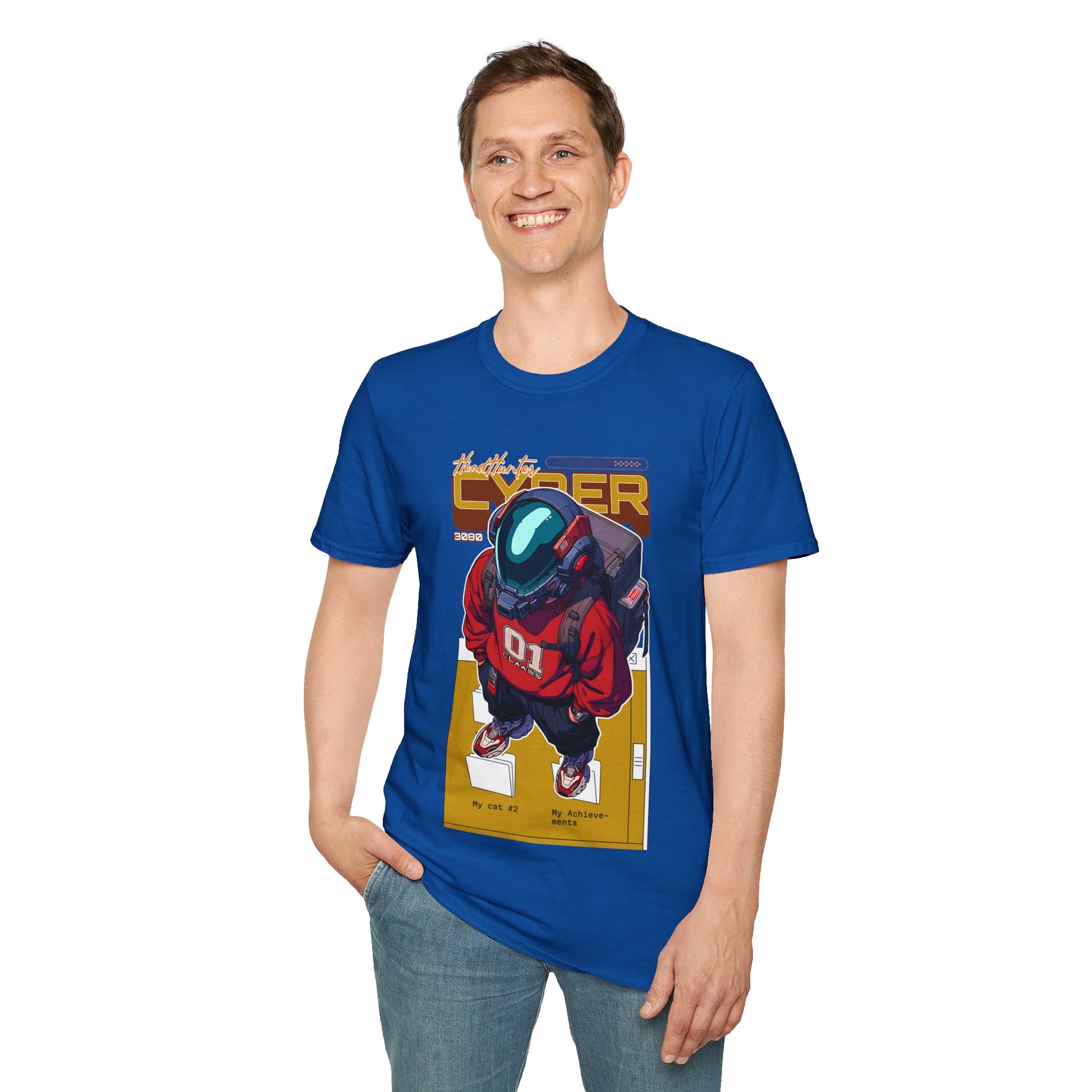 Cyber Astronaut Graphic T-Shirt — Futuristic Streetwear Tee