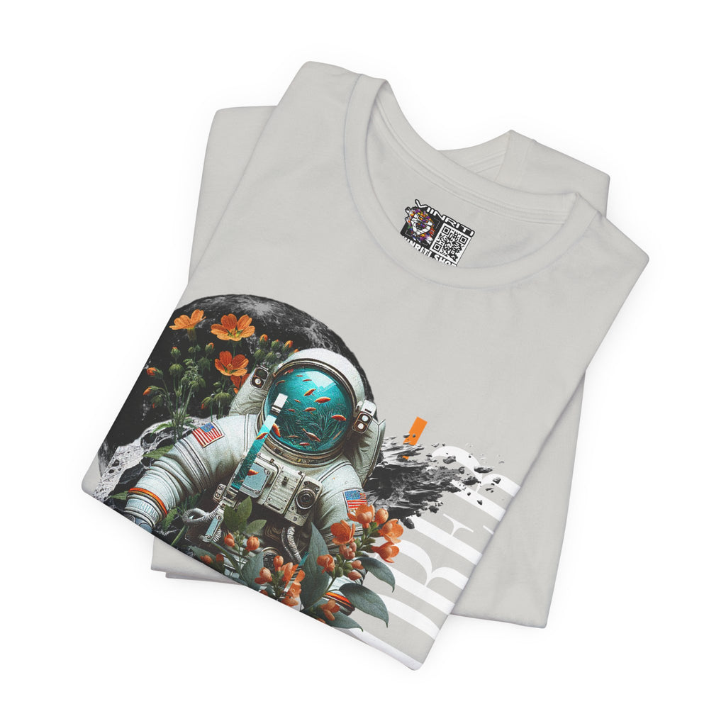 Astronaut Floral Tee — Space Explorer Graphic T-Shirt
