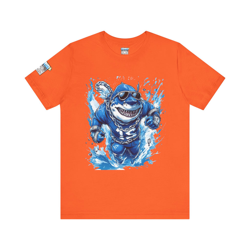 Ocean Dripp Blue Shark Graphic Unisex Tee - Fun Beachwear for Summer Adventures