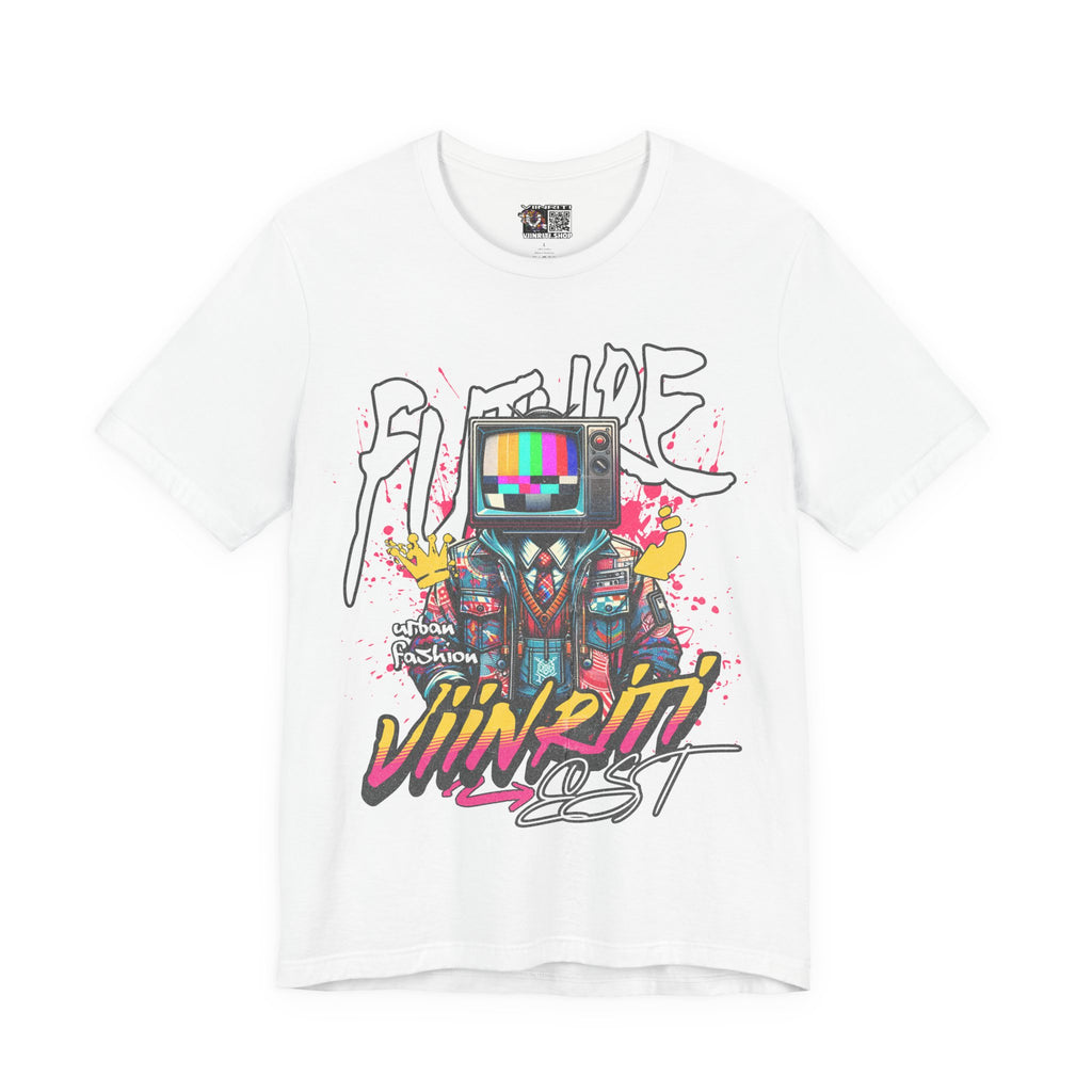 """"" VIINRITI  EXCLUSIVE Retro TV Robot Graphic Tee — "Vibe In Reset" Streetwear T-Shirt