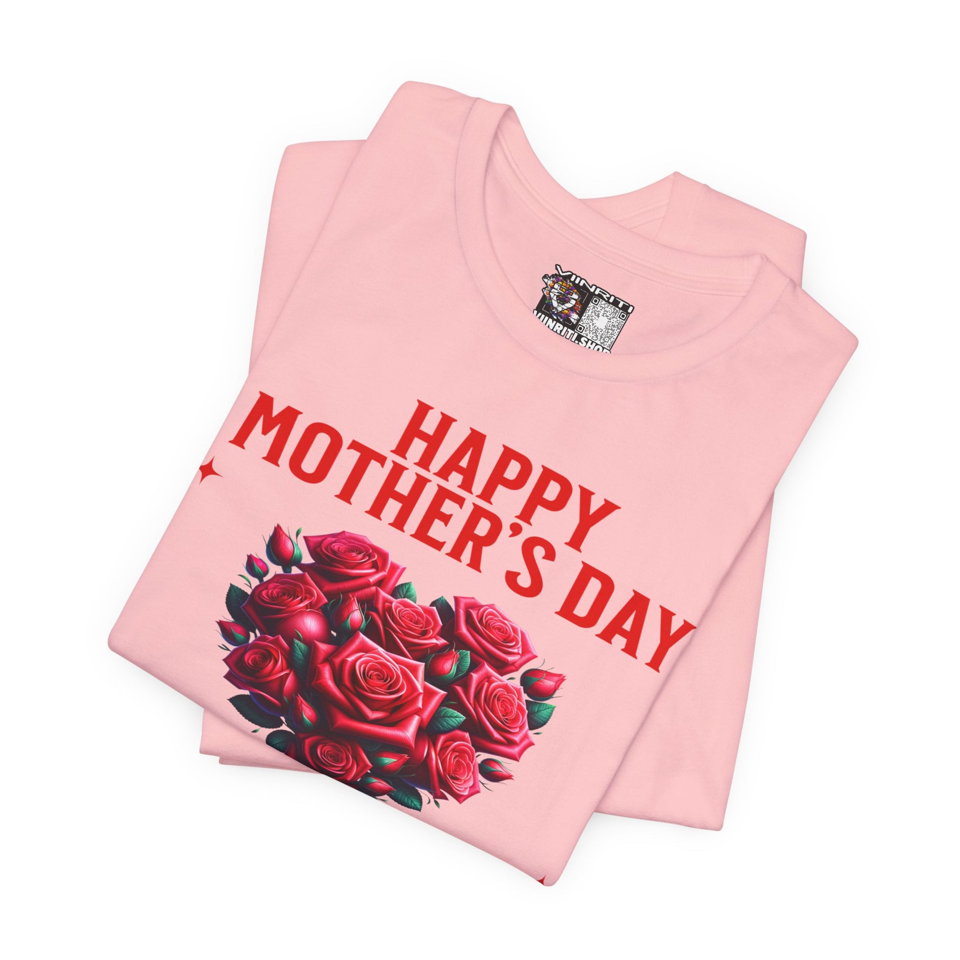 Mother's Day Rose Heart Tee — Personalized "Happy Mother's Day" Shirt