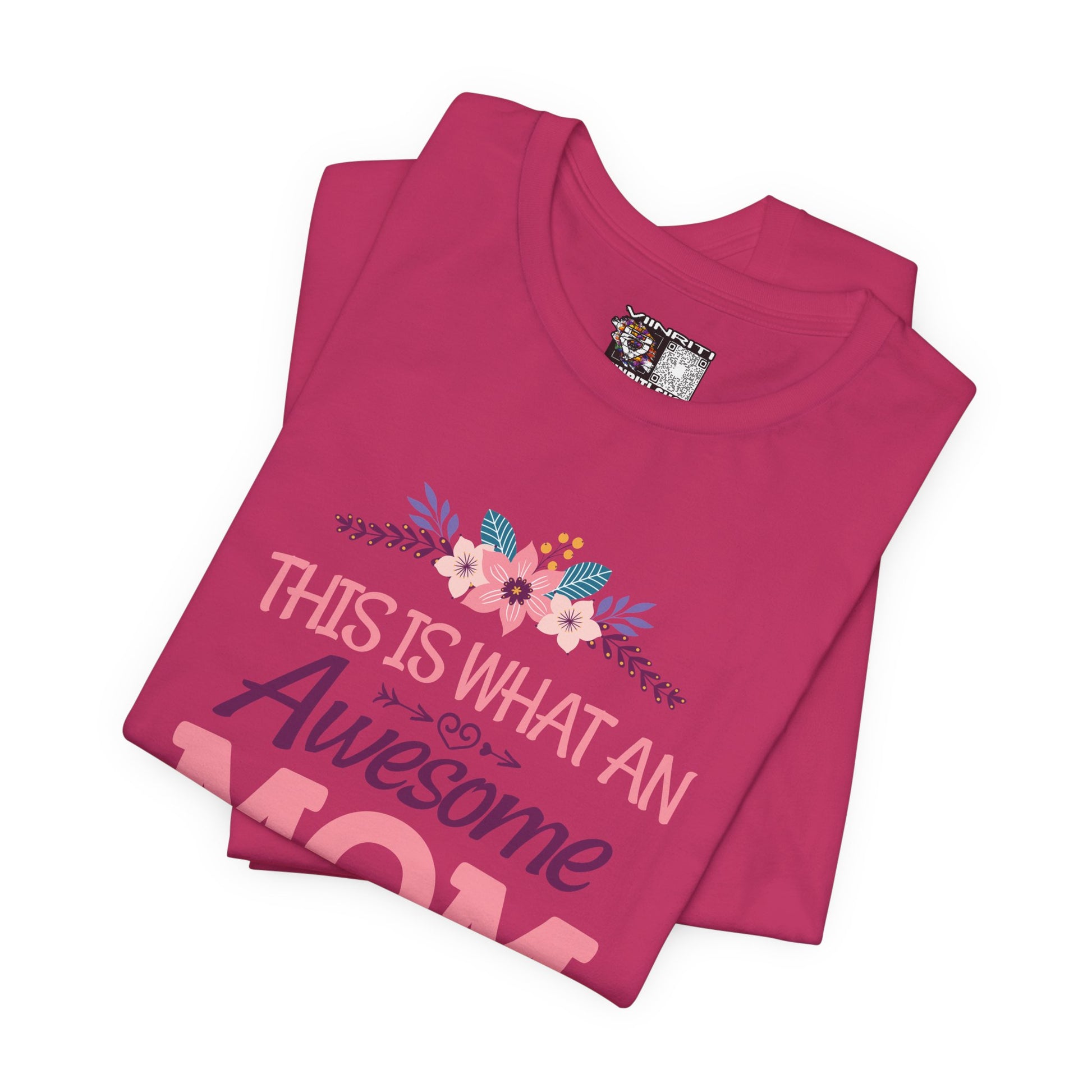 Awesome Mom T-Shirt — "This Is What An Awesome Mom Looks Like" Floral Tee
