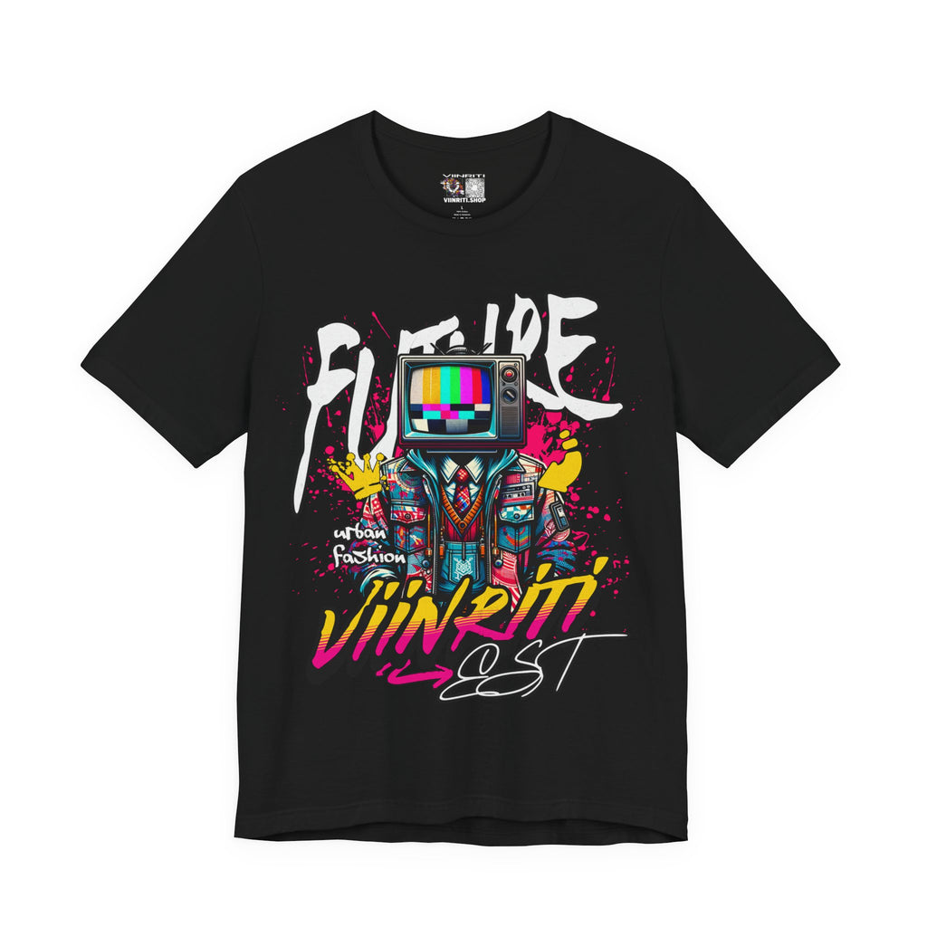 """"" VIINRITI  EXCLUSIVE Retro TV Robot Graphic Tee — "Vibe In Reset" Streetwear T-Shirt