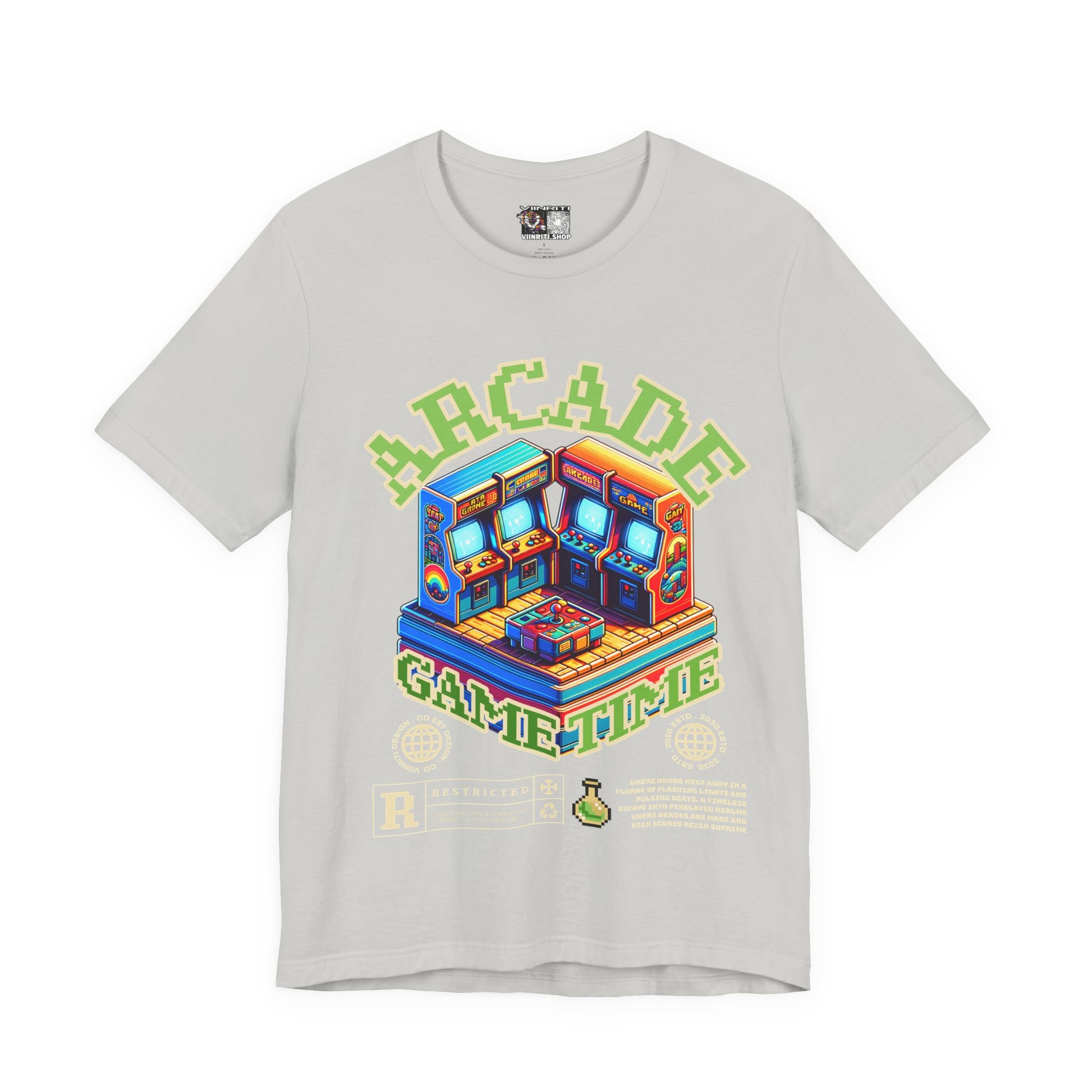 Arcade Game Time Tee — Retro Pixel Arcade Gaming T-Shirt