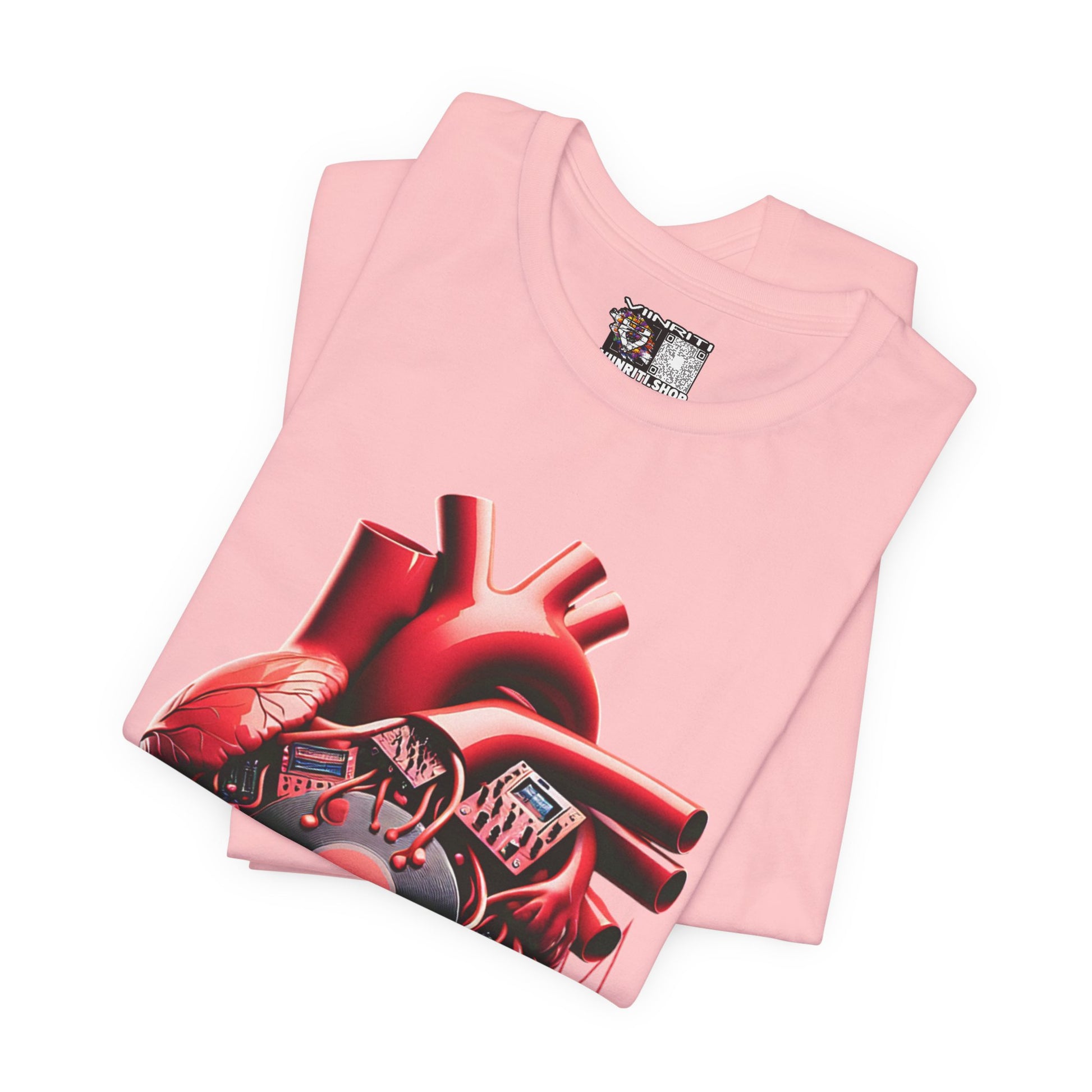 Heart Beat Vinyl Tee — Anatomical Heart Record T-Shirt
