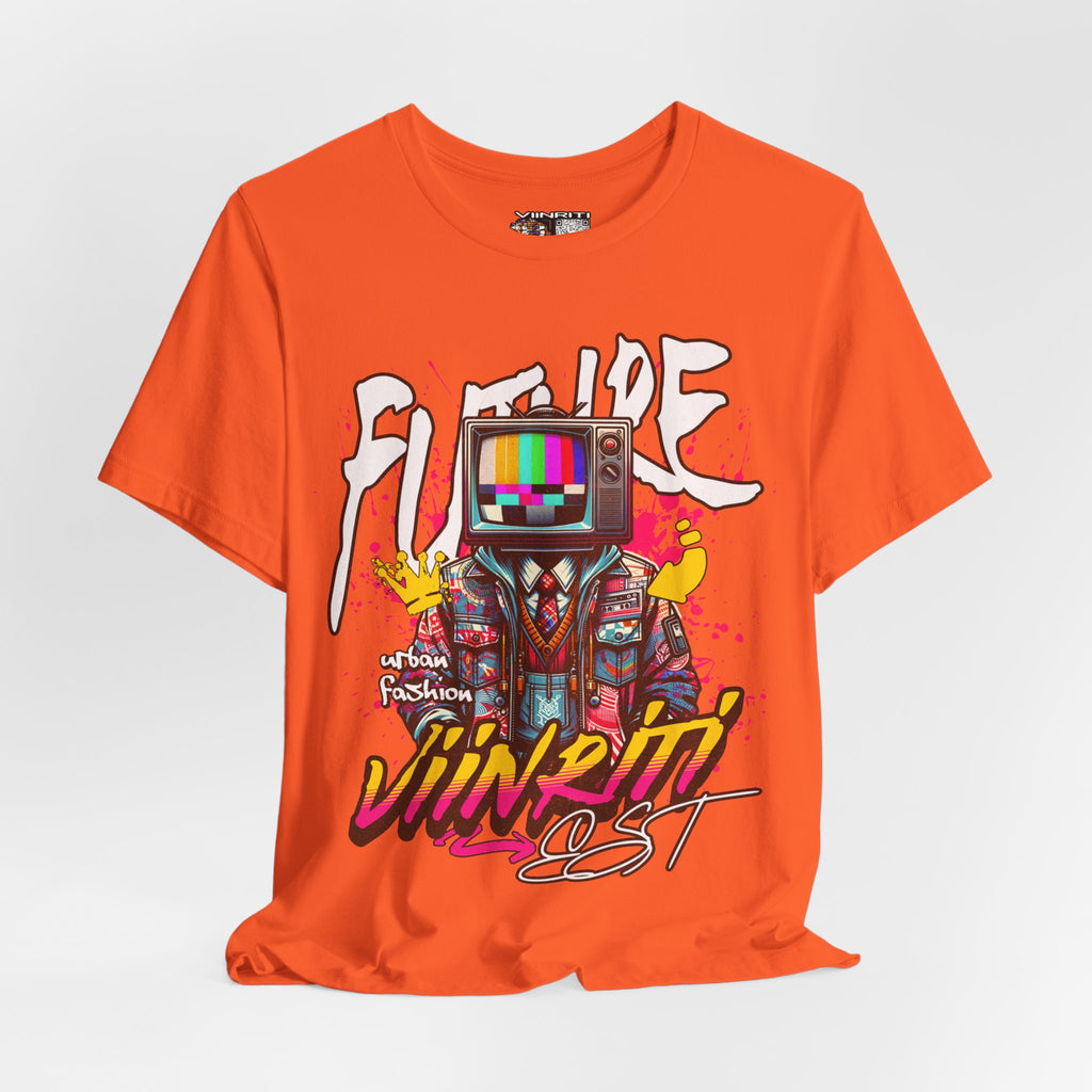 """"" VIINRITI  EXCLUSIVE Retro TV Robot Graphic Tee — "Vibe In Reset" Streetwear T-Shirt