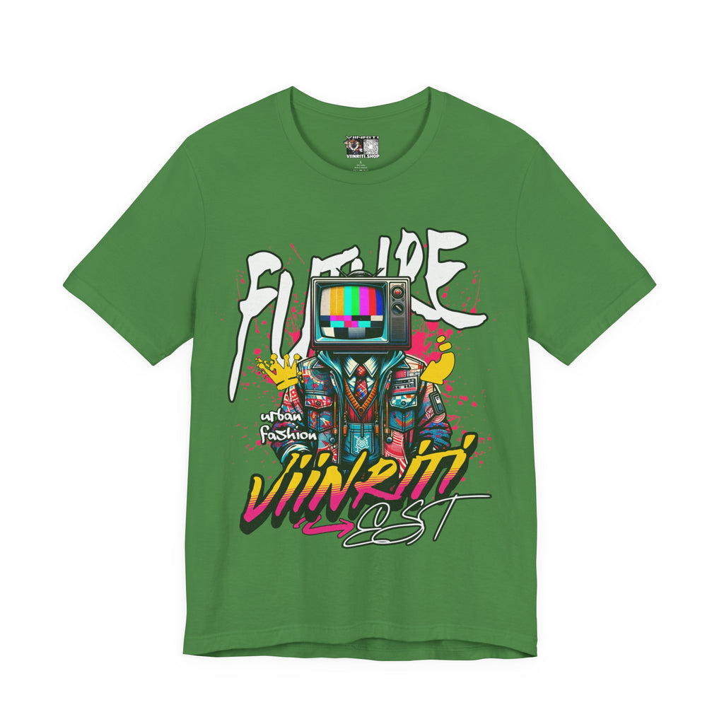 """"" VIINRITI  EXCLUSIVE Retro TV Robot Graphic Tee — "Vibe In Reset" Streetwear T-Shirt