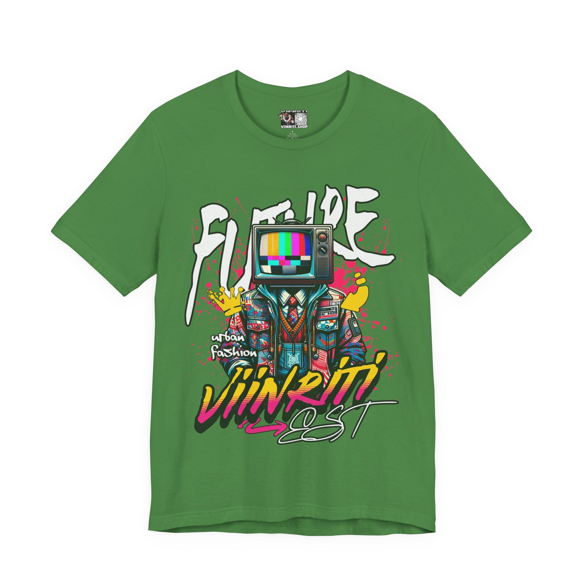 """"" VIINRITI  EXCLUSIVE Retro TV Robot Graphic Tee — "Vibe In Reset" Streetwear T-Shirt