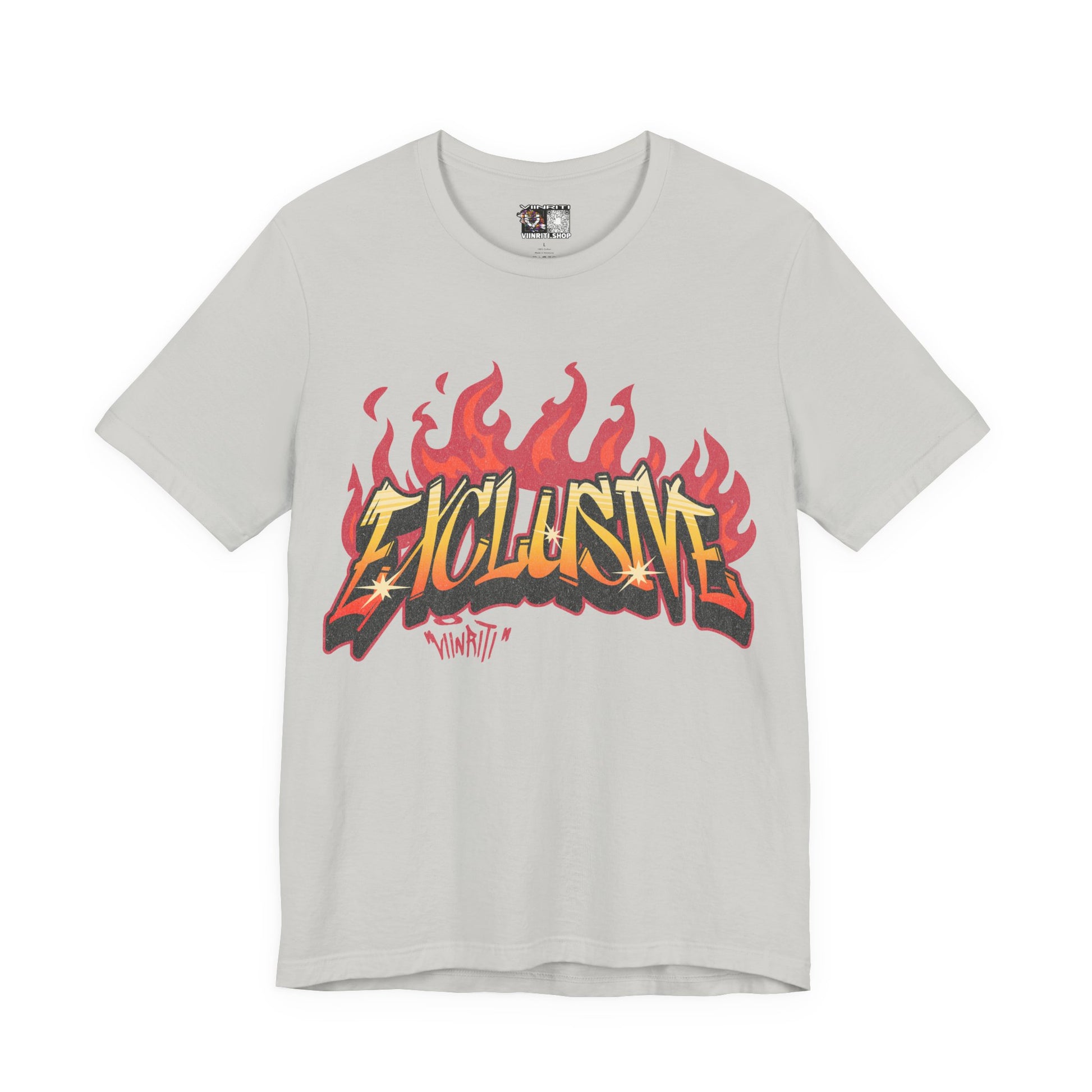 VIINRITI- 'Exclusive' Flame Graphic Streetwear T‑Shirt