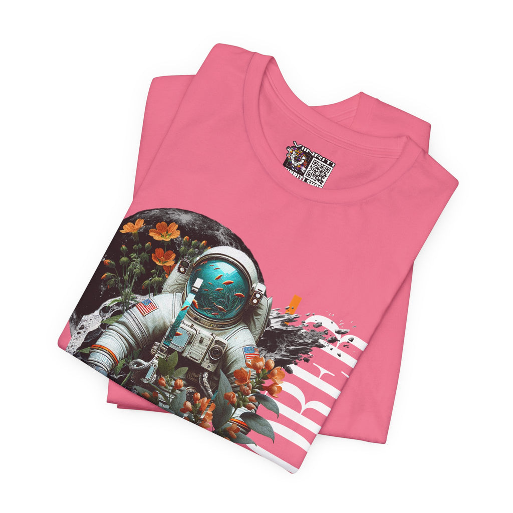 Astronaut Floral Tee — Space Explorer Graphic T-Shirt