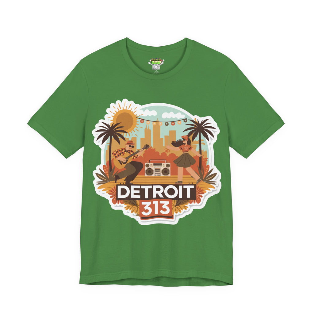 Detroit 313 Summer Retro Tee - Unisex Jersey Short Sleeve T-Shirt for City Lovers, Travel Enthusiasts, Casual Wear, Gifts, Summer Vibes