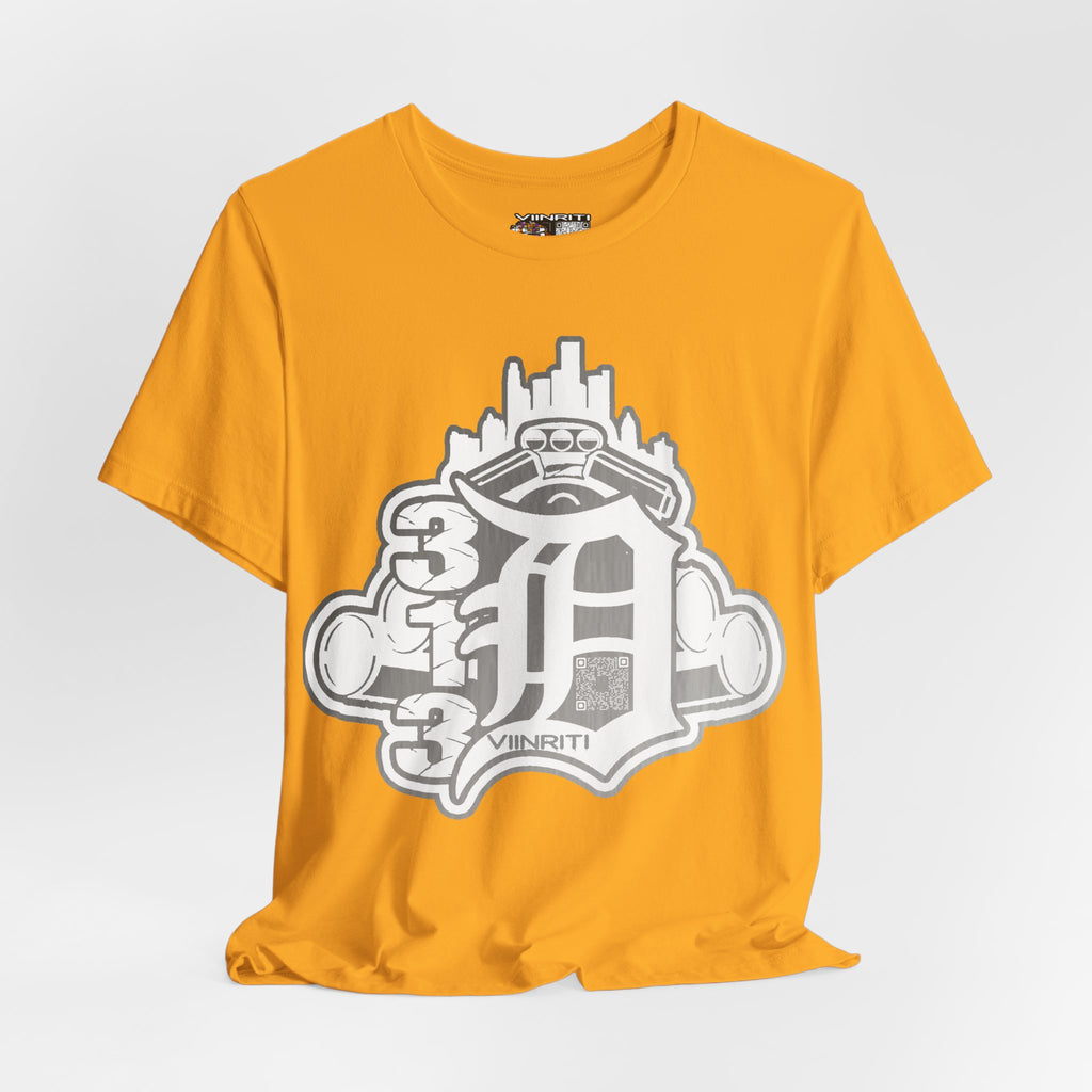 Detroit Vintage Logo T-Shirt — D City Skyline Emblem