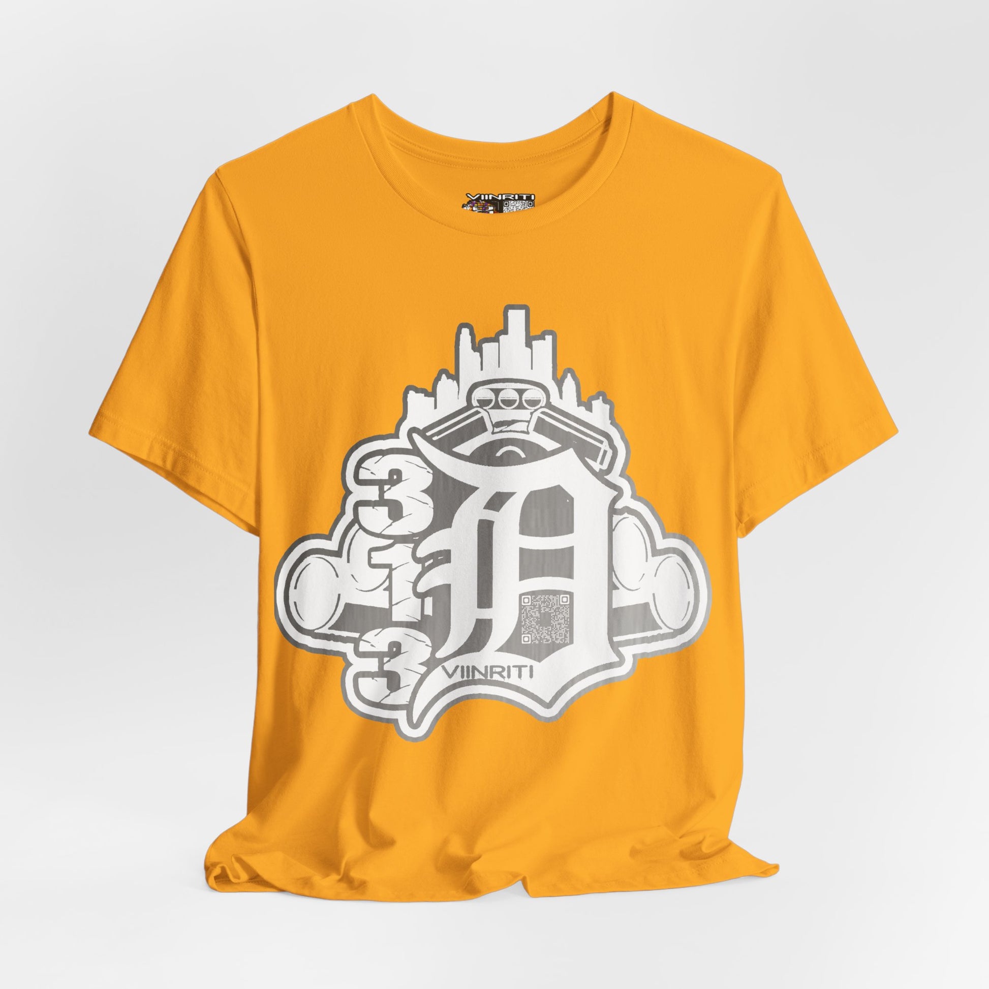 Detroit Vintage Logo T-Shirt — D City Skyline Emblem