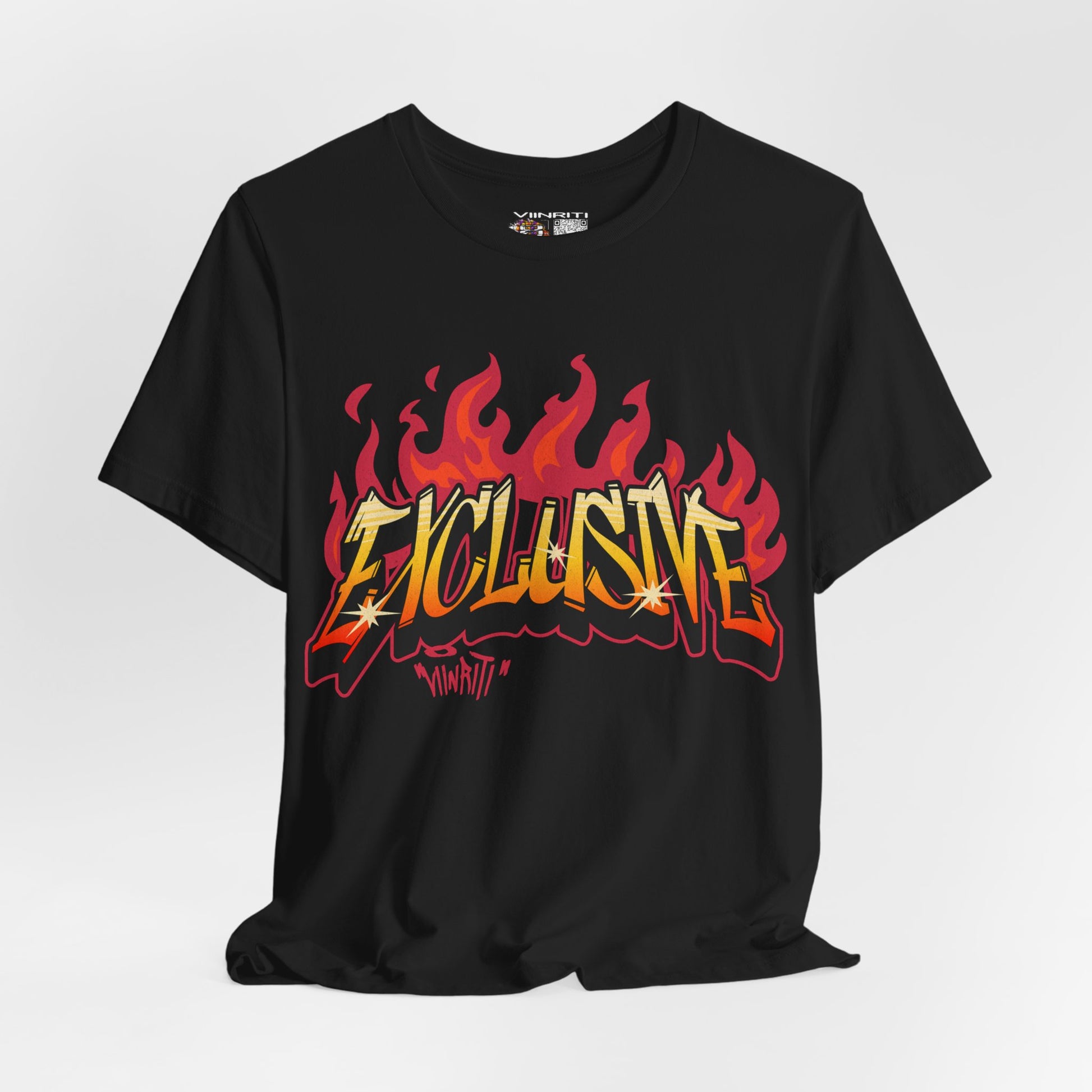VIINRITI- 'Exclusive' Flame Graphic Streetwear T‑Shirt