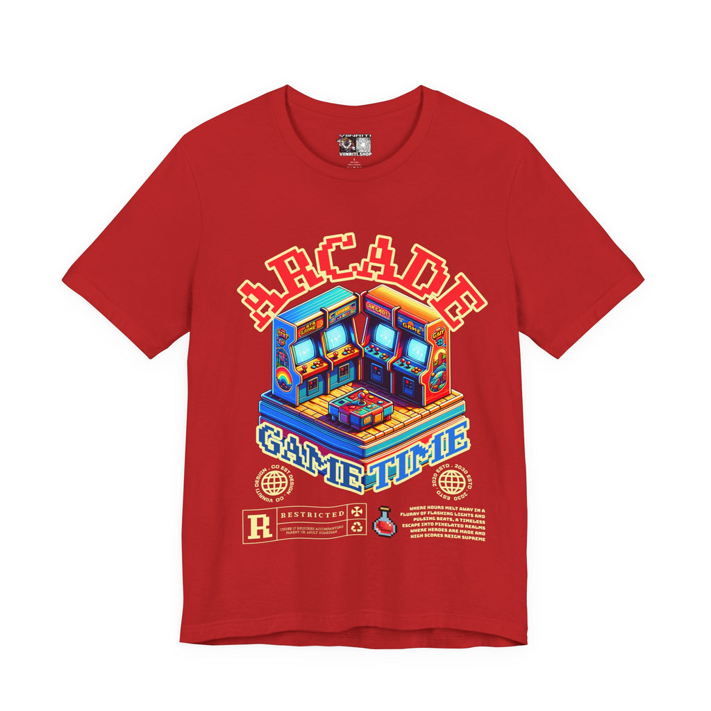 Arcade Game Time Tee — Retro Pixel Arcade Gaming T-Shirt