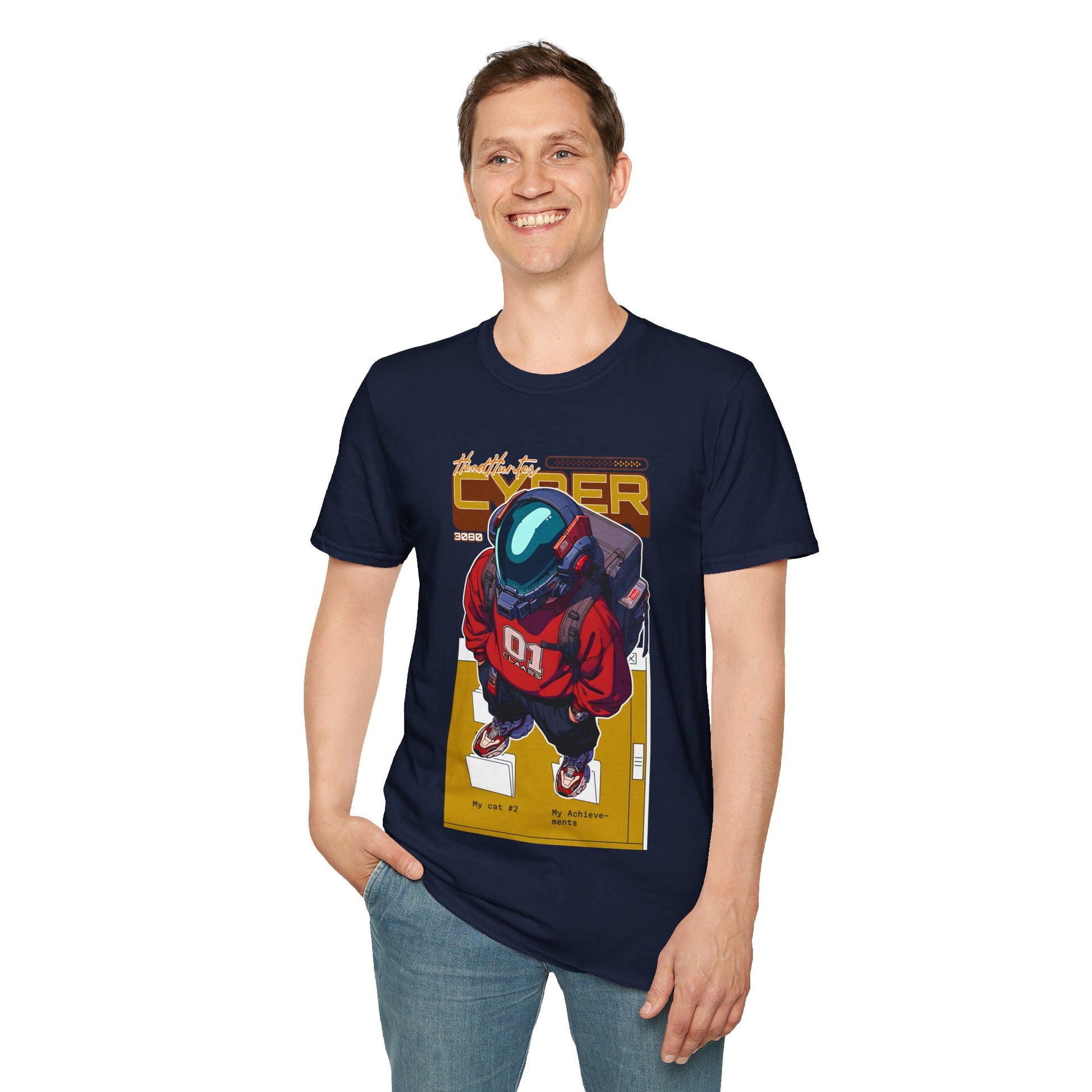 Cyber Astronaut Graphic T-Shirt — Futuristic Streetwear Tee