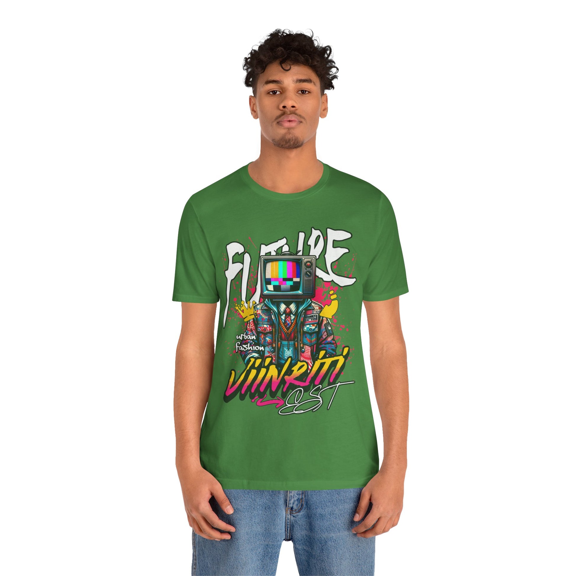 """"" VIINRITI  EXCLUSIVE Retro TV Robot Graphic Tee — "Vibe In Reset" Streetwear T-Shirt