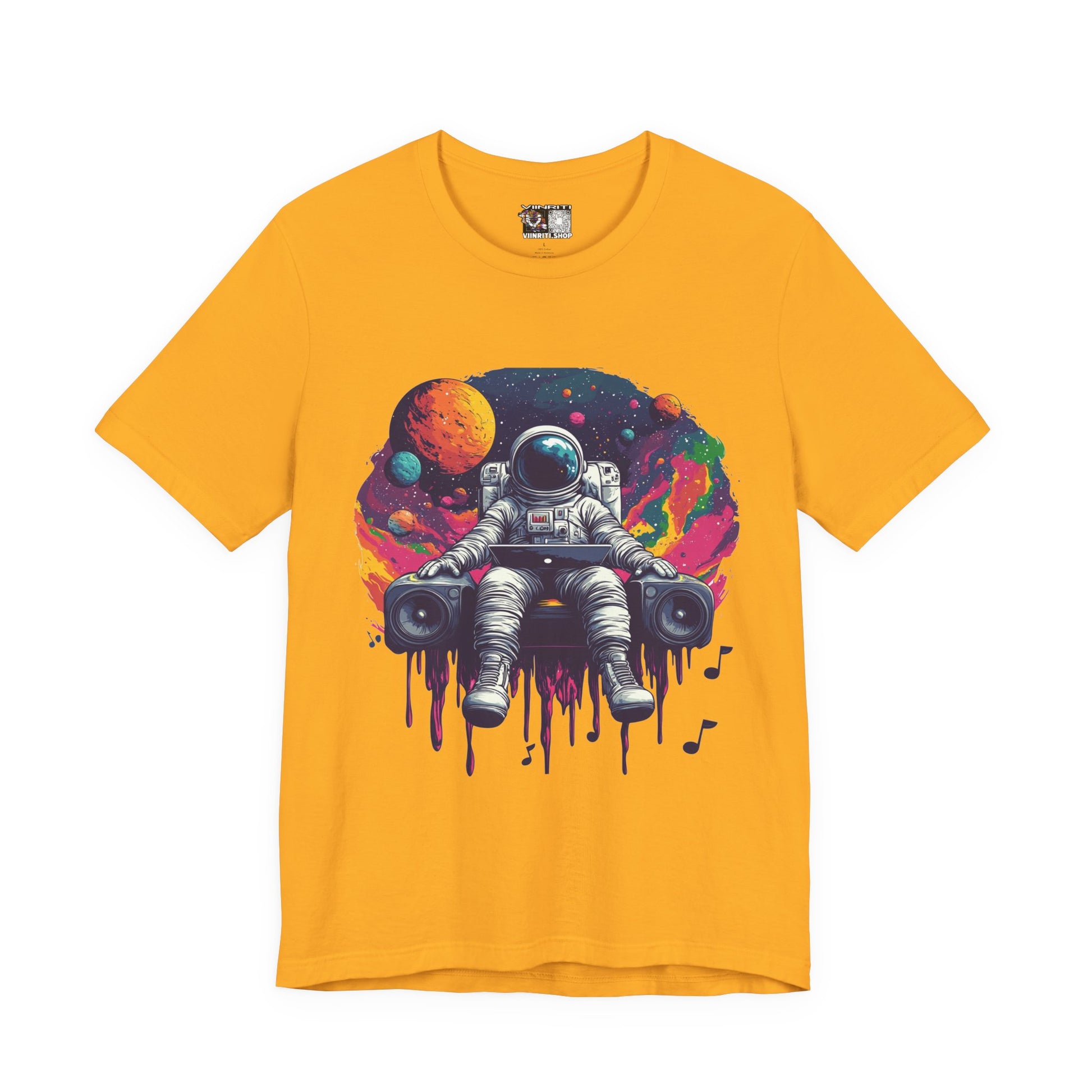 Cosmic Beats Astronaut Tee - Unisex Short Sleeve T-Shirt