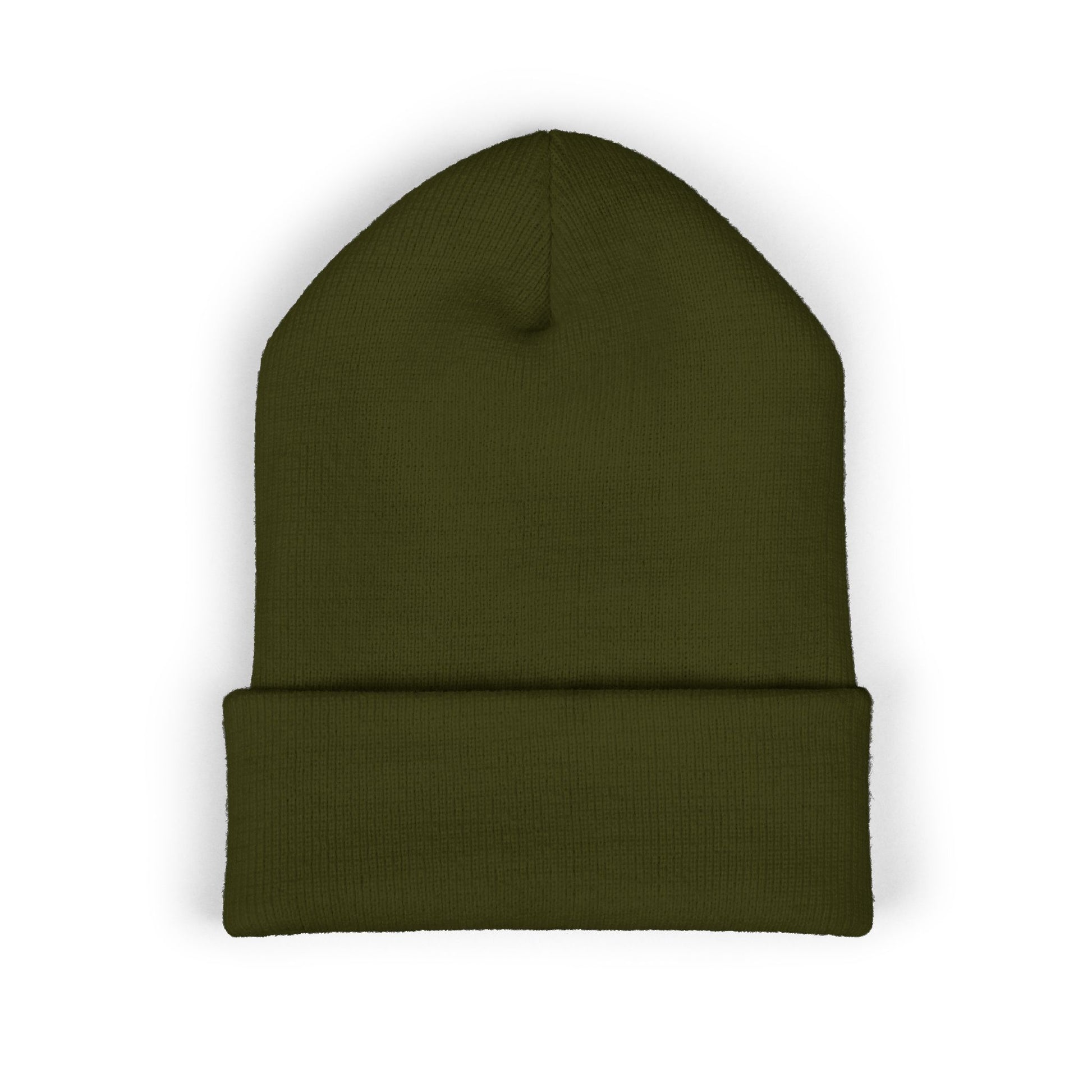 Embroidered 'Viinriti Est' Cuffed Beanie — Classic Knit Winter Hat