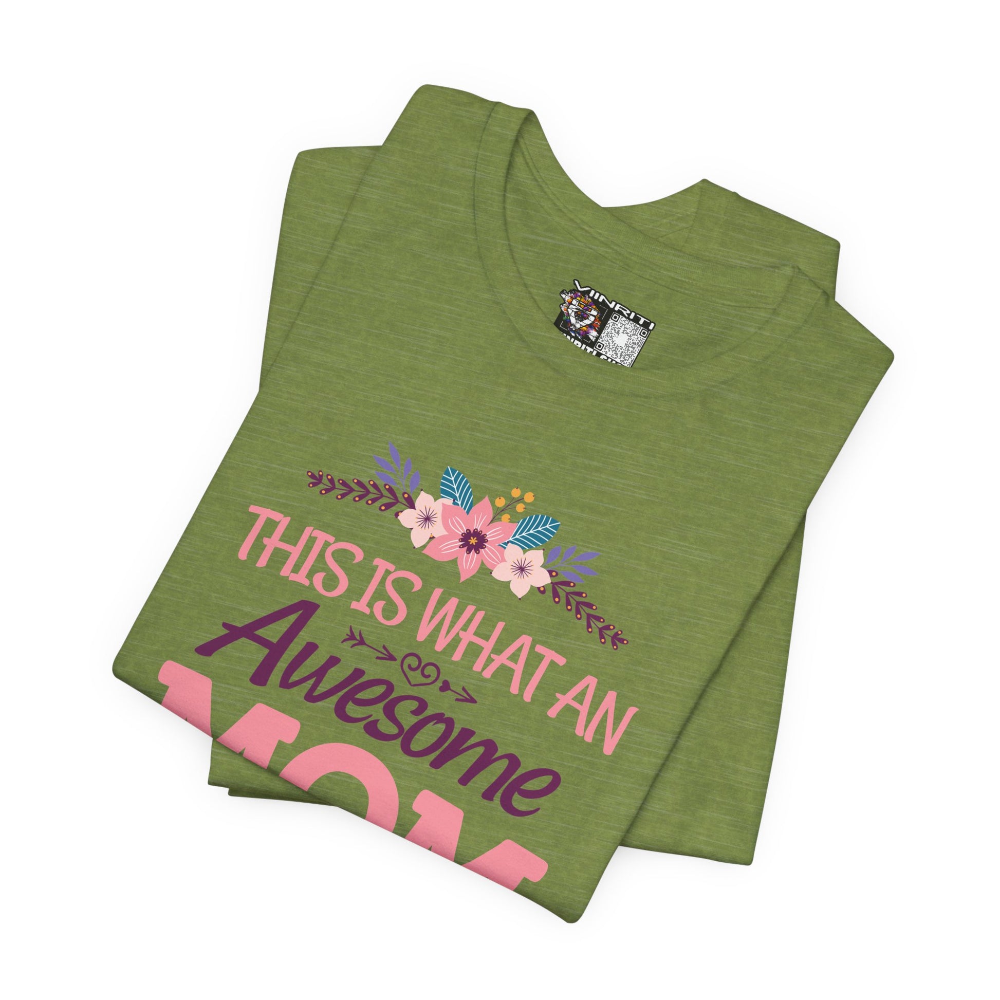 Awesome Mom T-Shirt — "This Is What An Awesome Mom Looks Like" Floral Tee