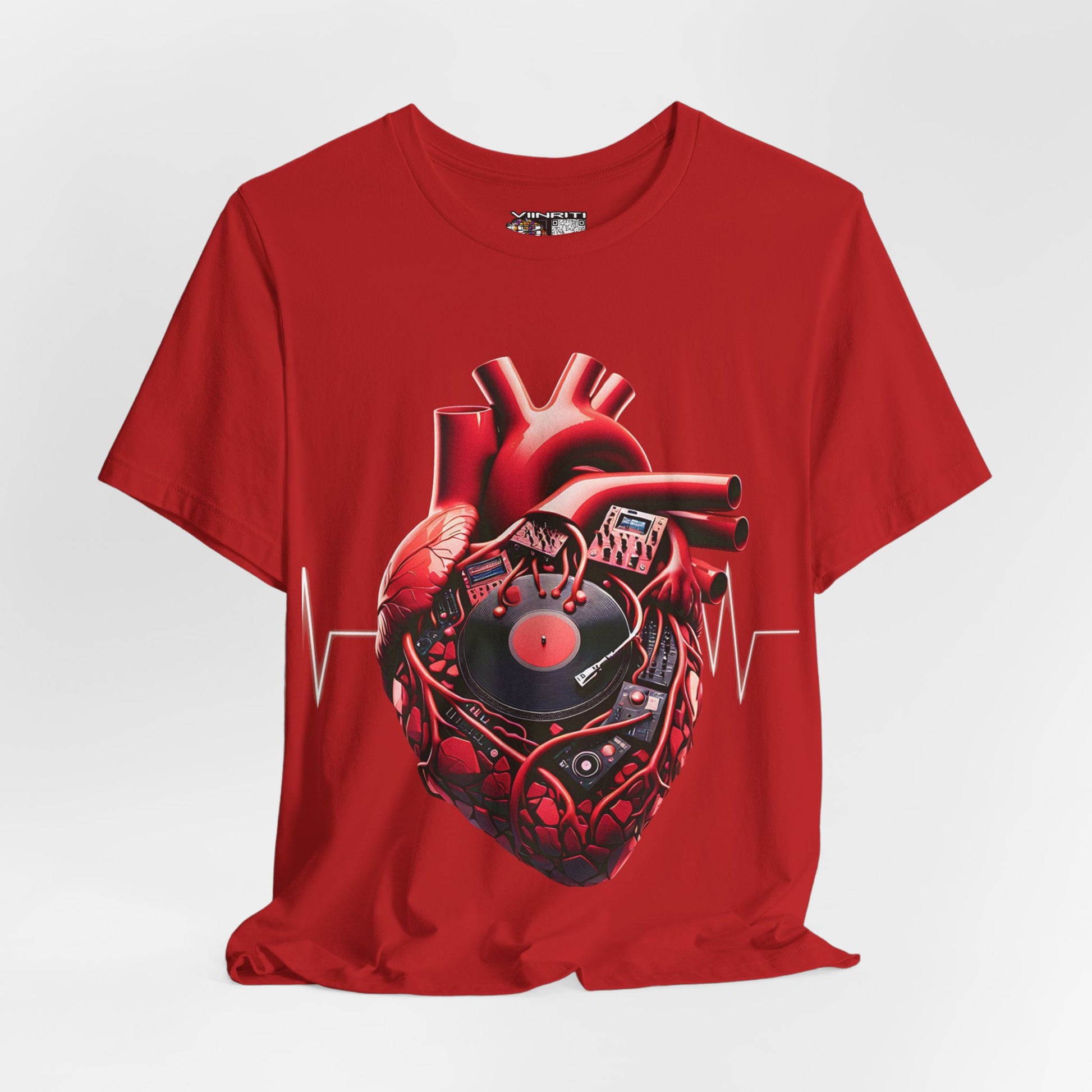 Heart Beat Vinyl Tee — Anatomical Heart Record T-Shirt