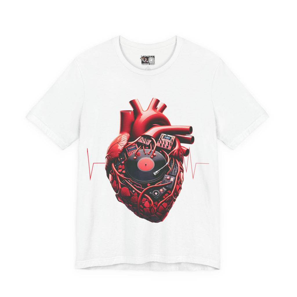 Heart Beat Vinyl Tee — Anatomical Heart Record T-Shirt