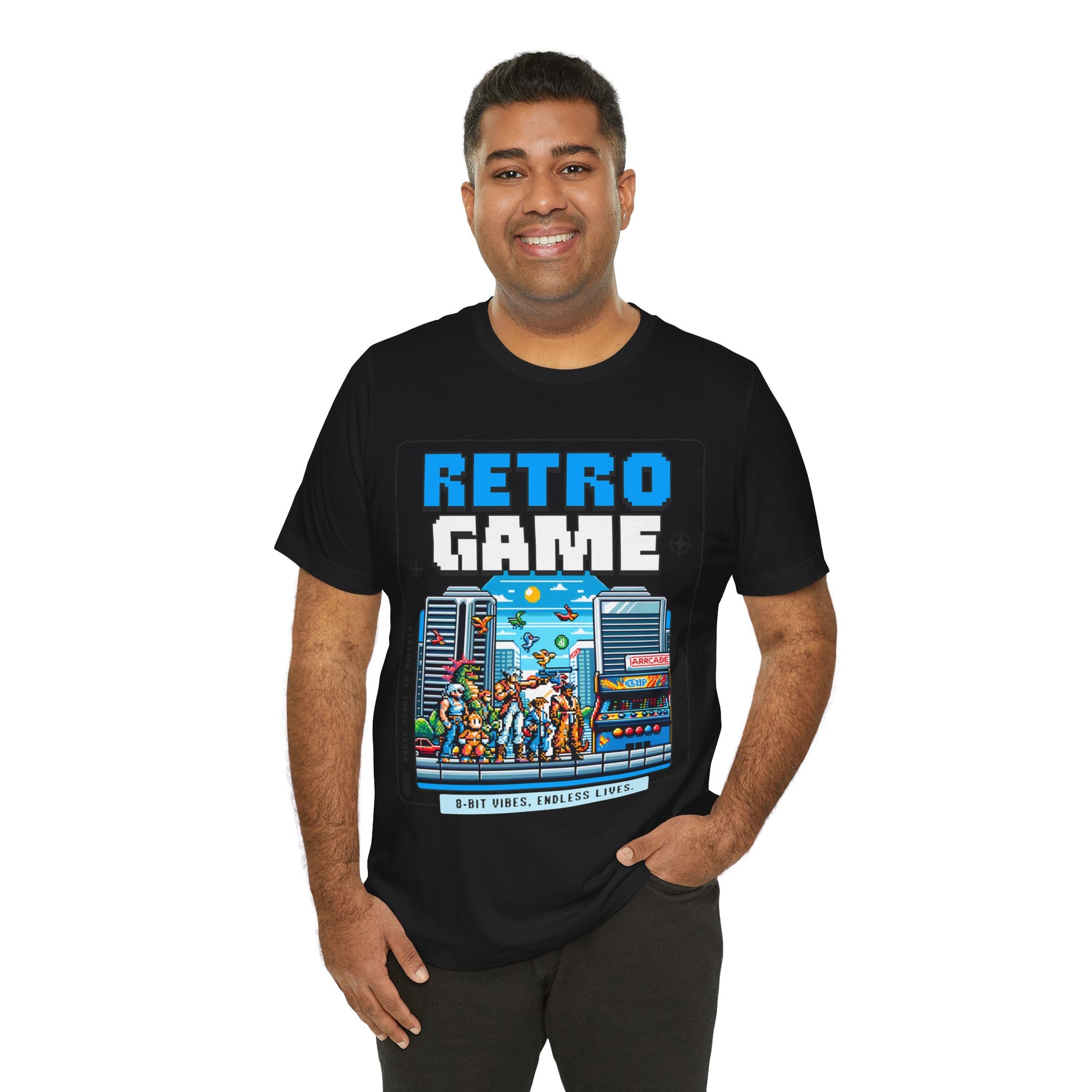 Retro Game T‑Shirt — 8‑Bit Arcade Scene Tee