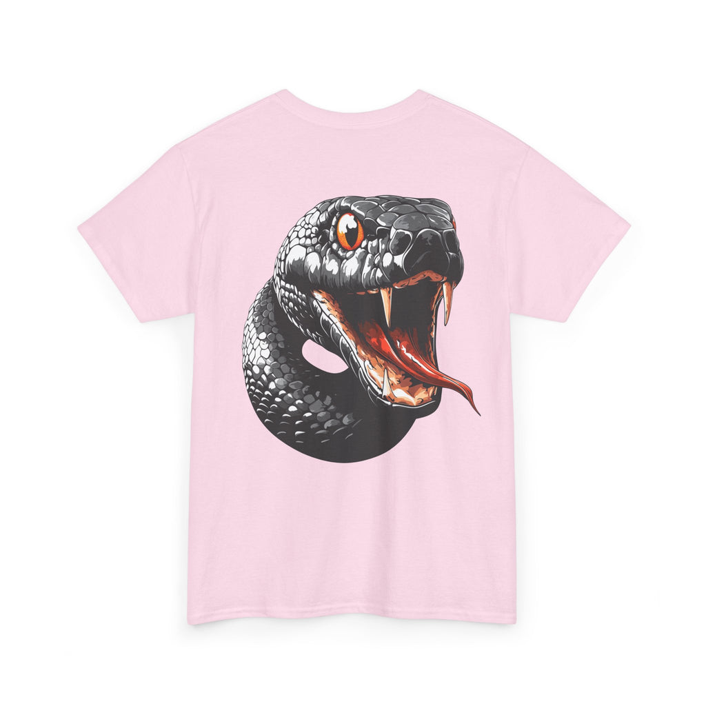""""VIINRITI Snake Head Graphic Tee — Fierce Black Snake Illustration T-Shirt