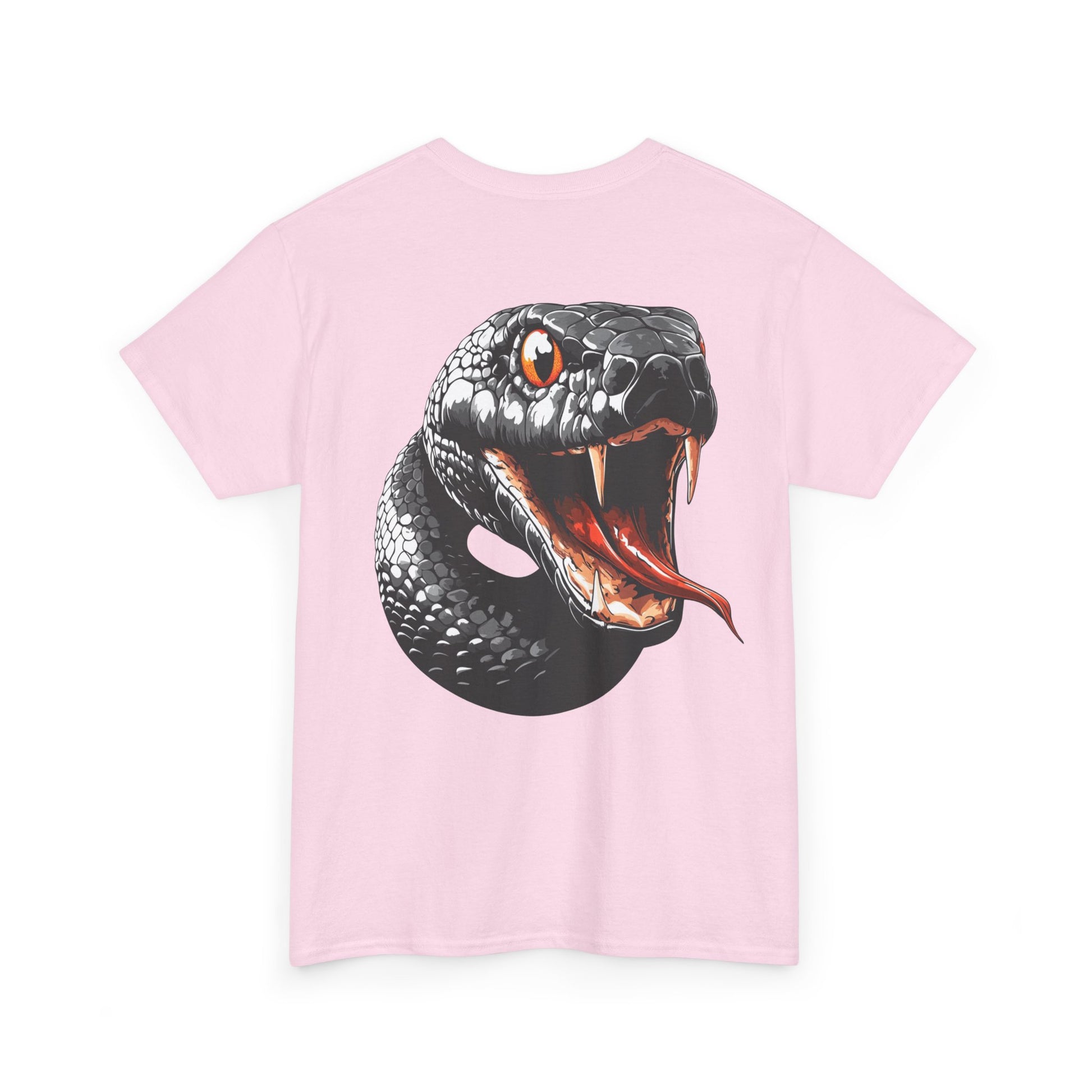""""VIINRITI Snake Head Graphic Tee — Fierce Black Snake Illustration T-Shirt