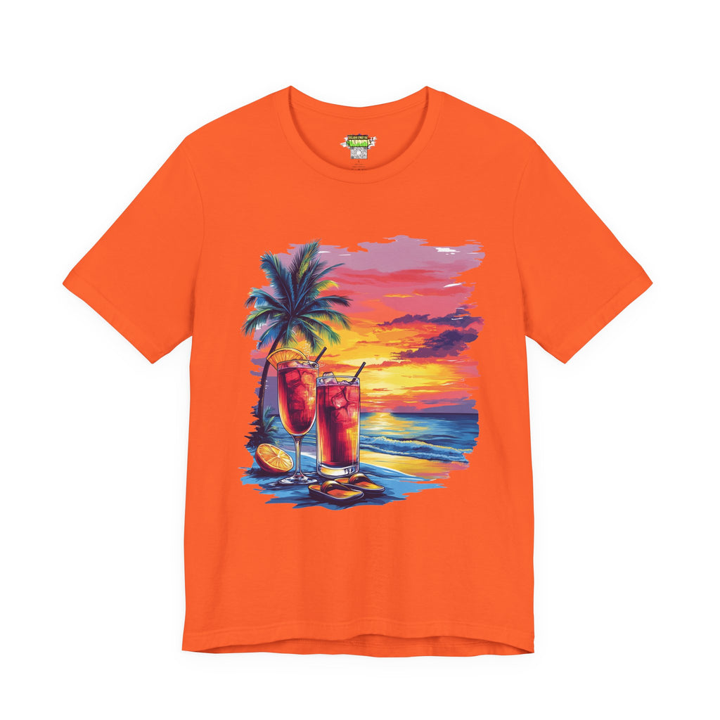 Tropical Sunset Tee - Perfect for Summer Vibes, Beach Days, Relaxation, Gifts, Vacation